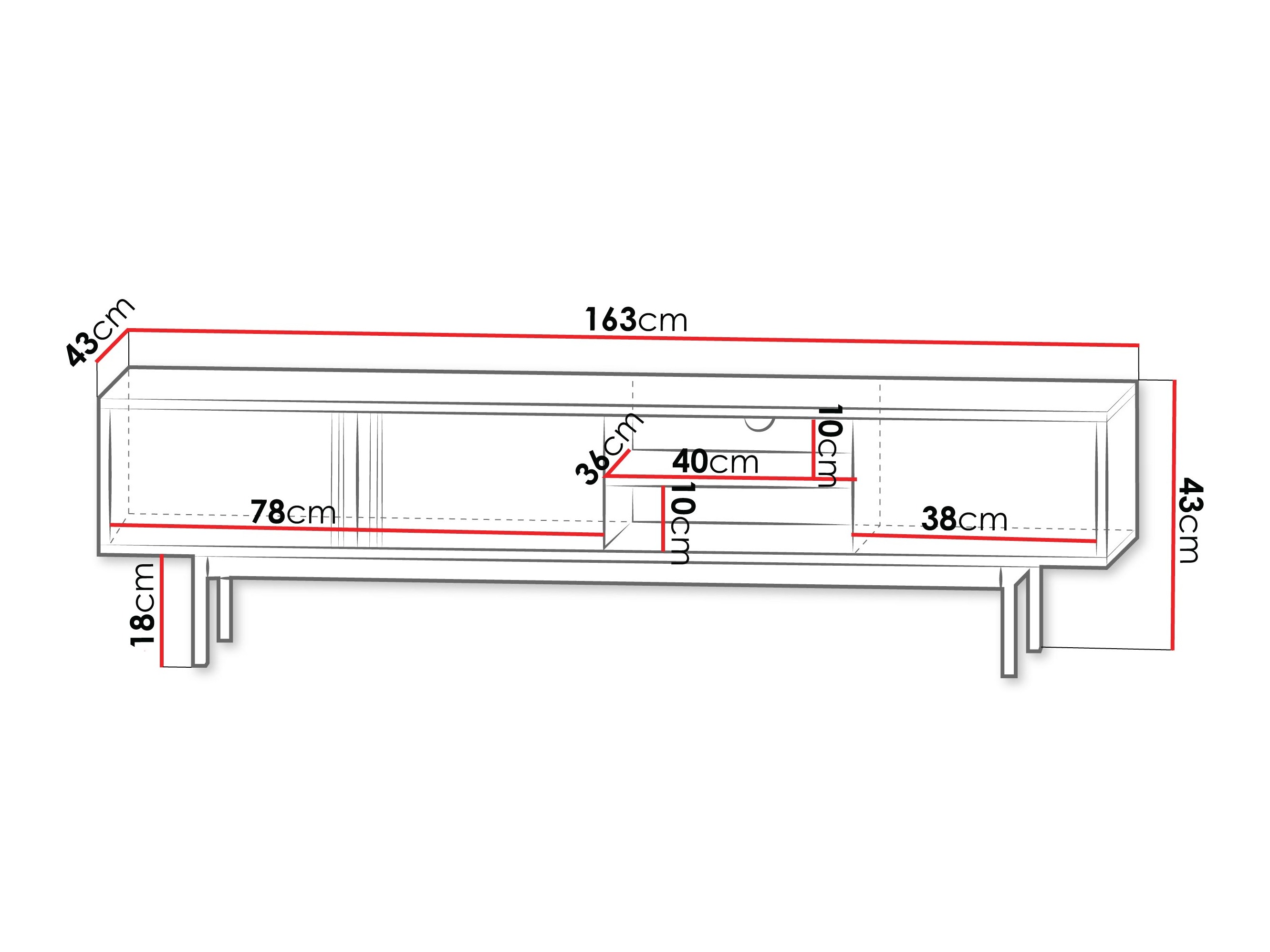 ТВ тумба Levali 108 (Бежевый)