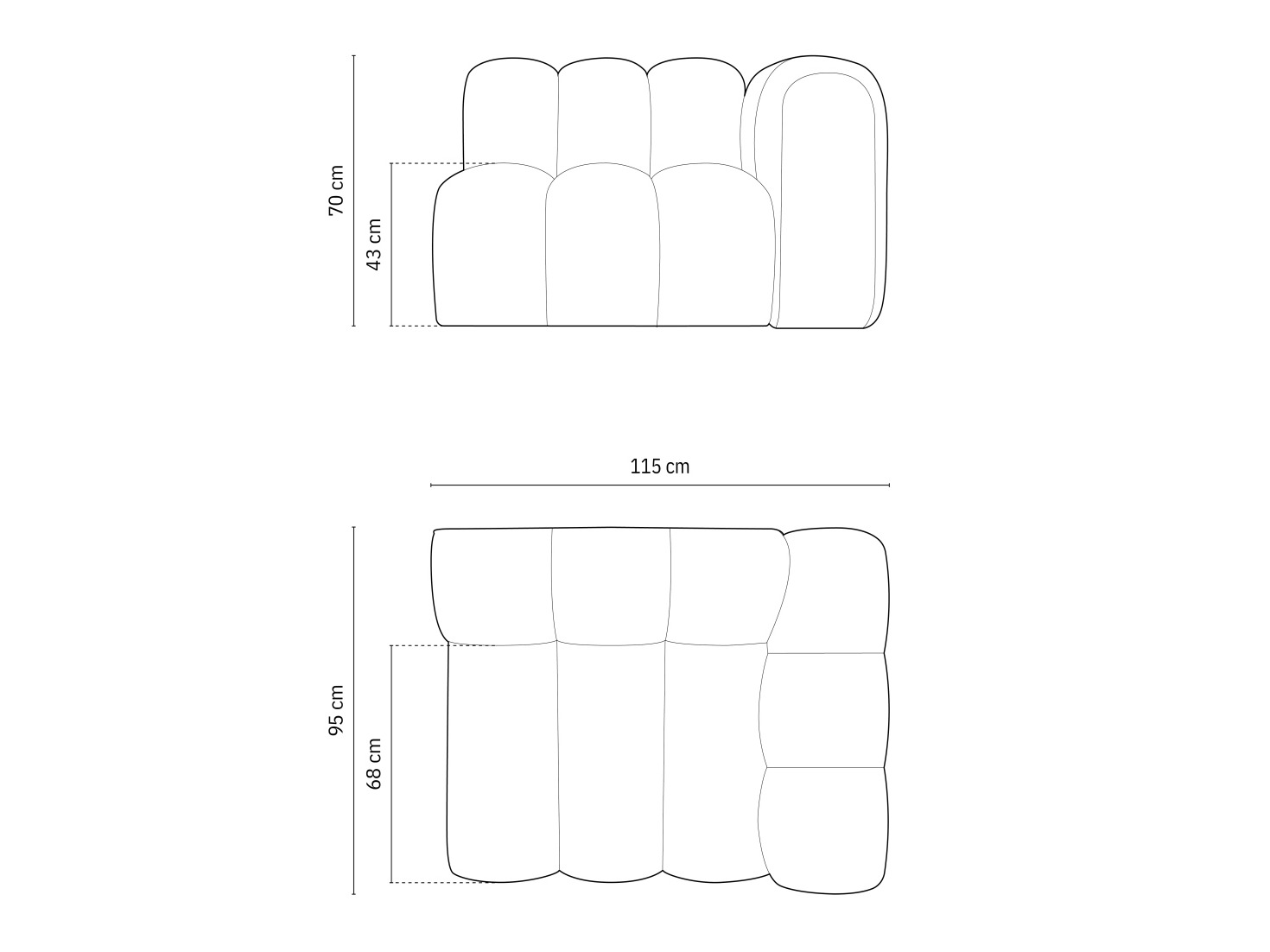 Moduļu krēsls Cirleve 110 (Salvador 05)