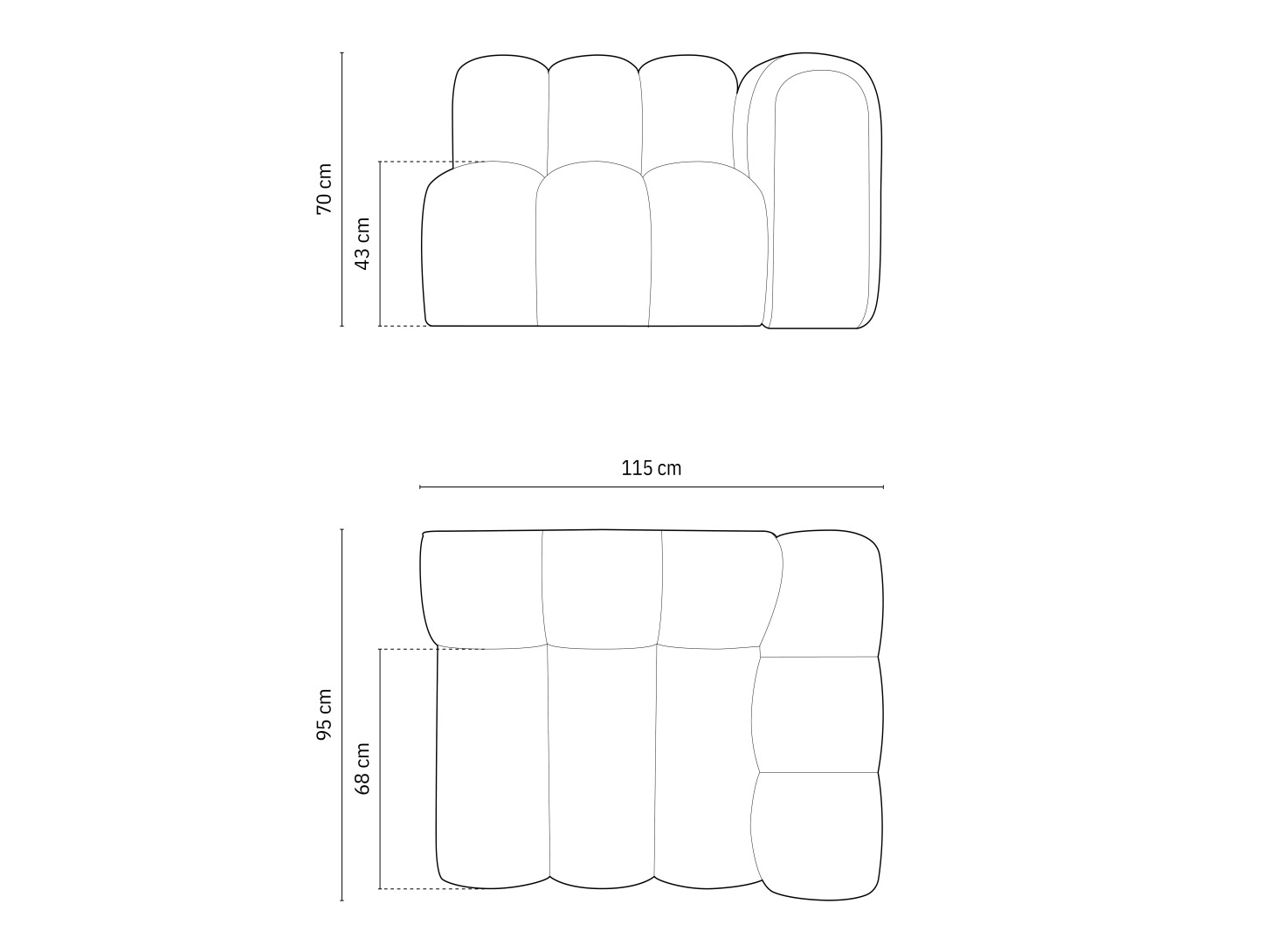 Moduļu krēsls Cirleve 110 (Salvador 14)