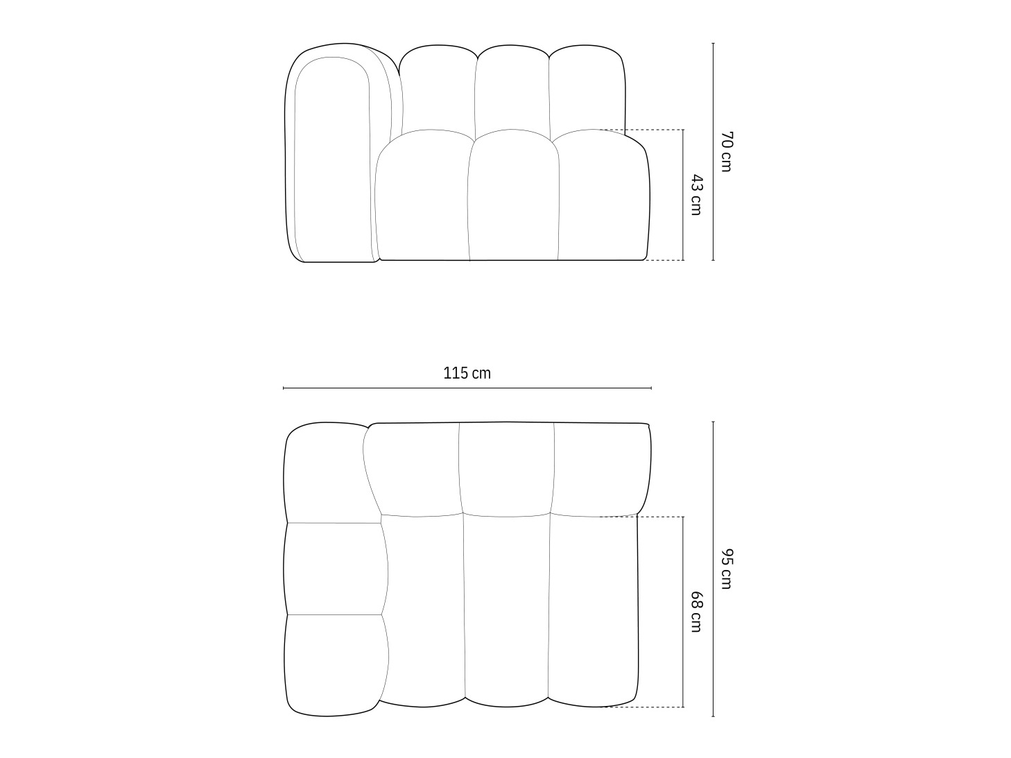 Moduļu krēsls Cirleve 110 (Salvador 19)