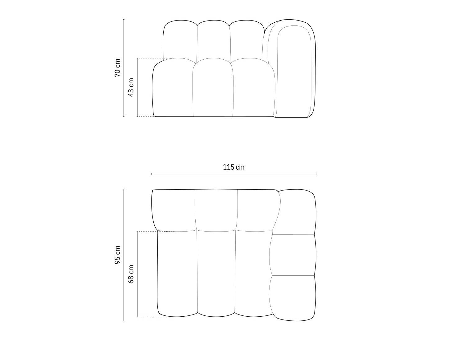 Moduļu krēsls Cirleve 110 (Salvador 7)