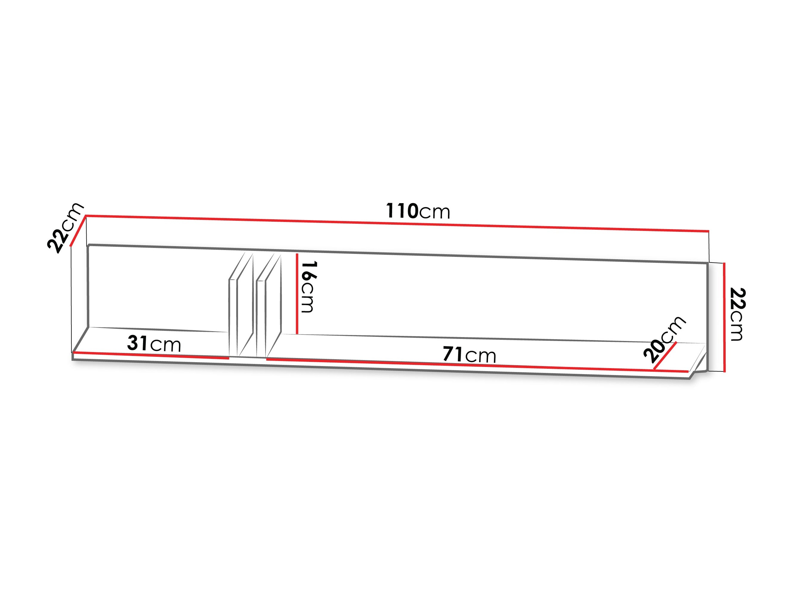 Piekarams plaukts Levali 114 (Putekļaini zaļa)