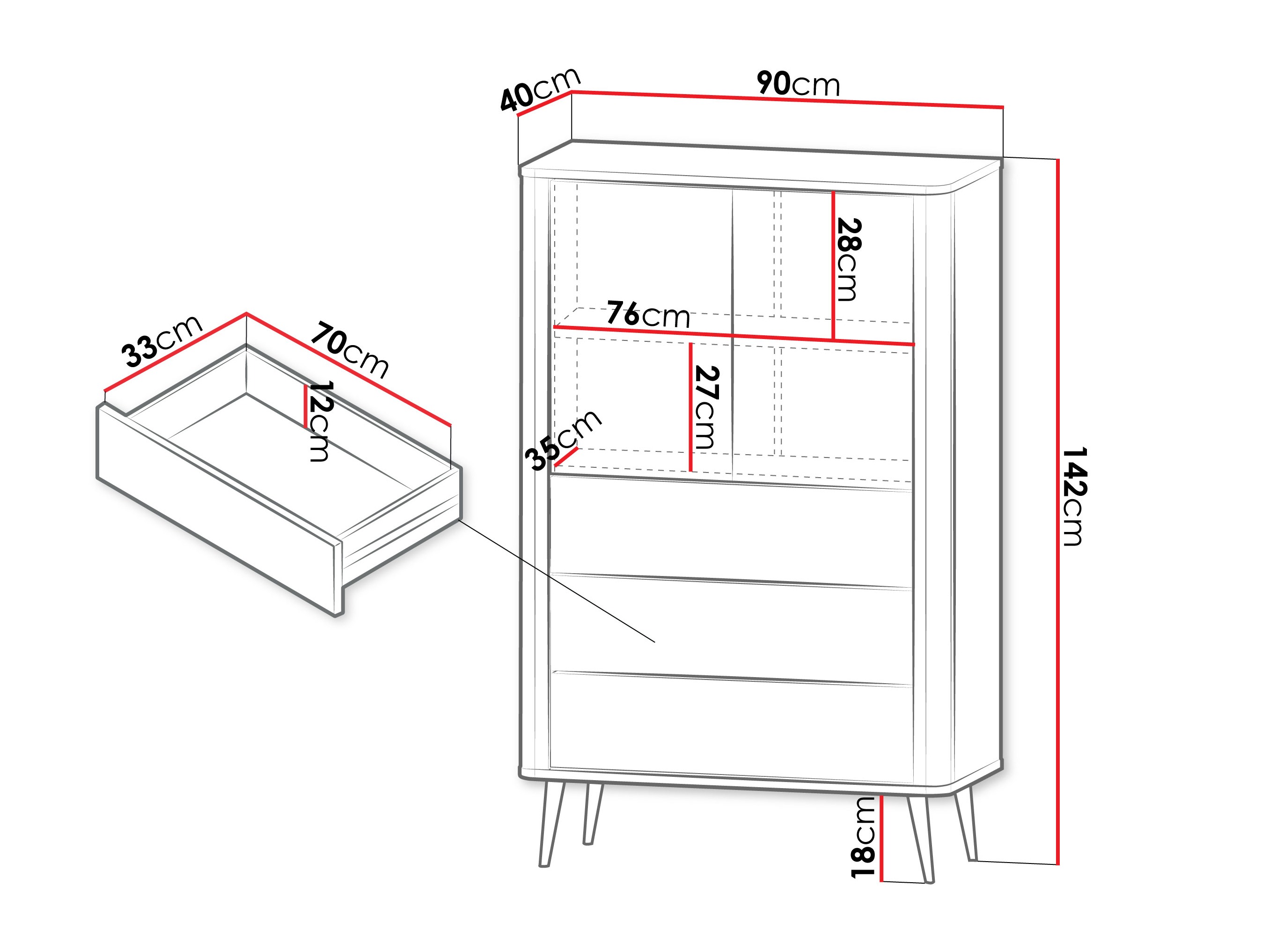 Plaukts Lufela 104 (Kašmirs + Pelēks marmors)
