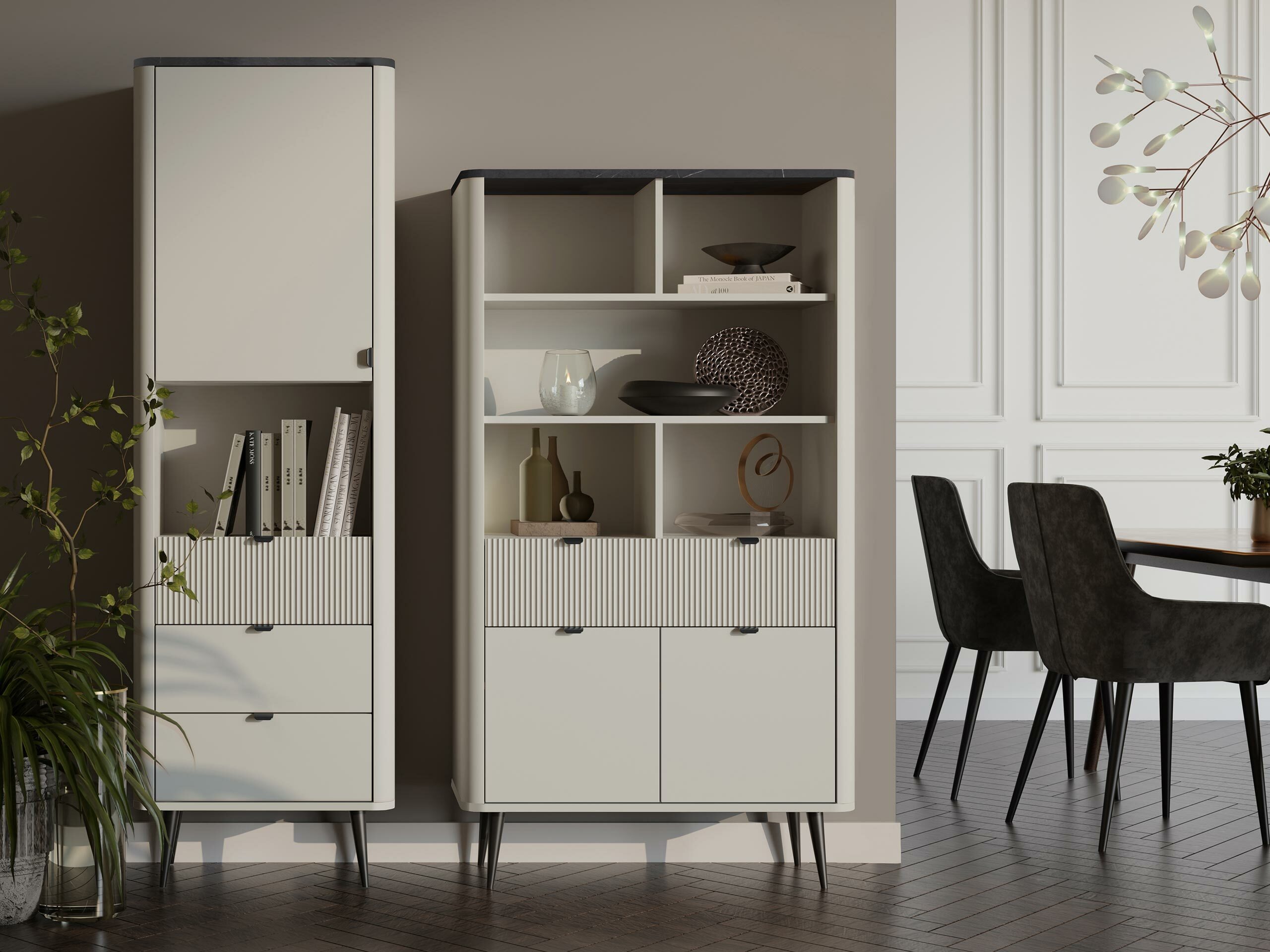 Plaukts Lufela 108 (Kašmirs + Pelēks marmors)