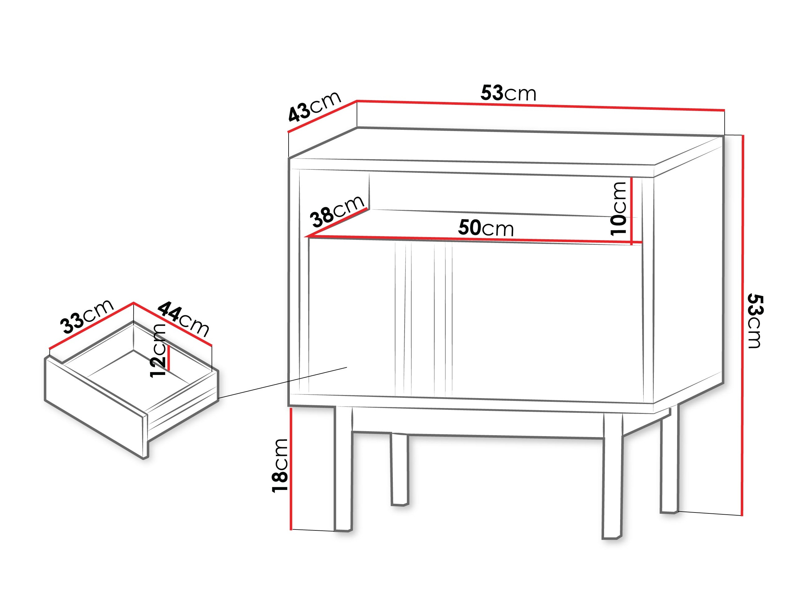 Прикроватная тумбочка Levali 112 (Бежевый)