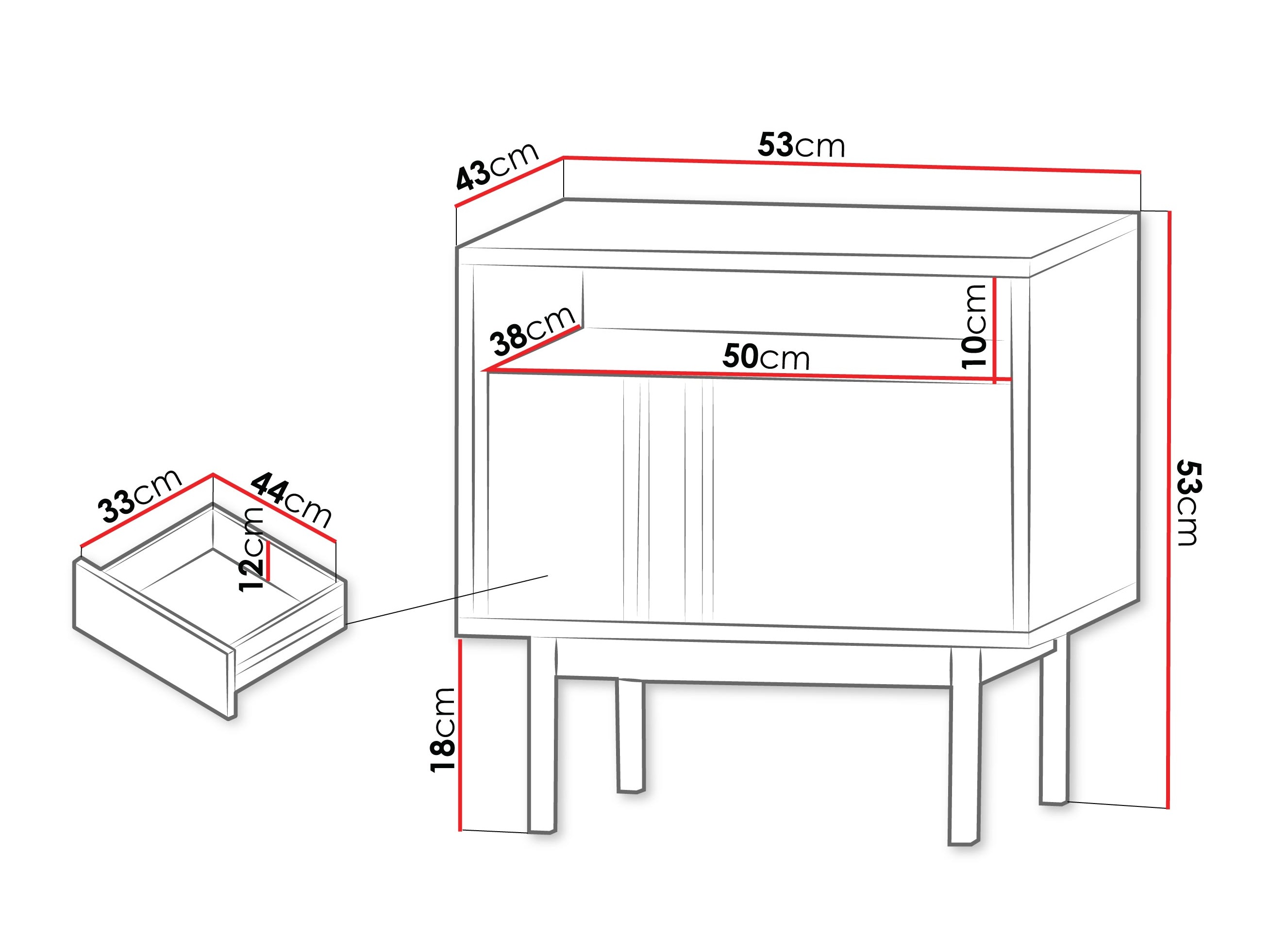 Прикроватная тумбочка Levali 112 (Дуб)