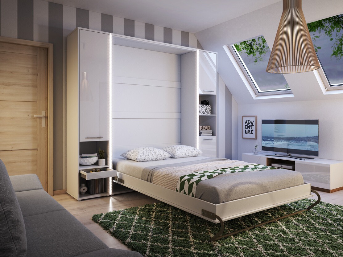 Sienas gulta Concept Pro Lenart III (Balts + Glancēts balts)
