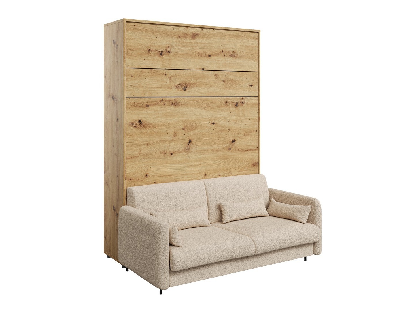 Настенная кровать Concept Pro Lenart Levfere 138 (Artisan дуб + Бежевый)