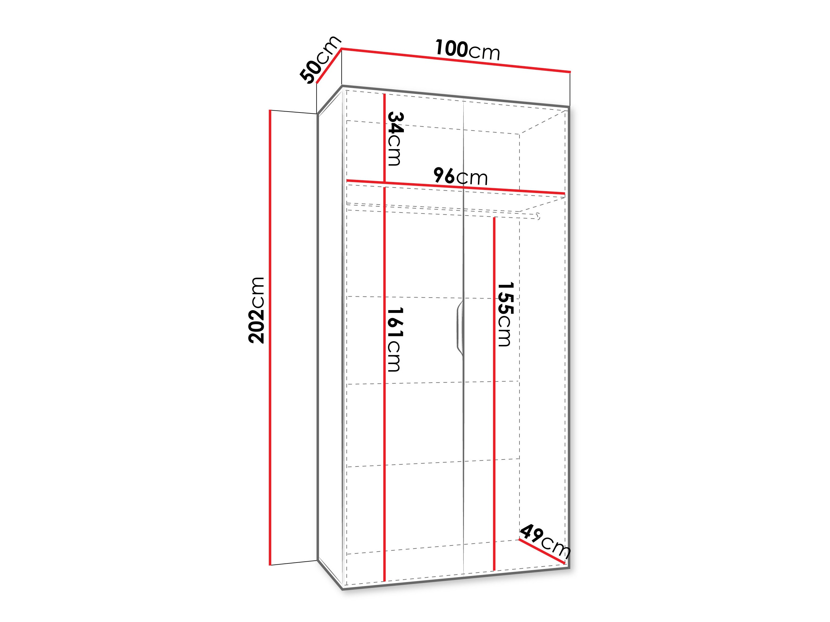 Skapis Hartford 509 (Melns)