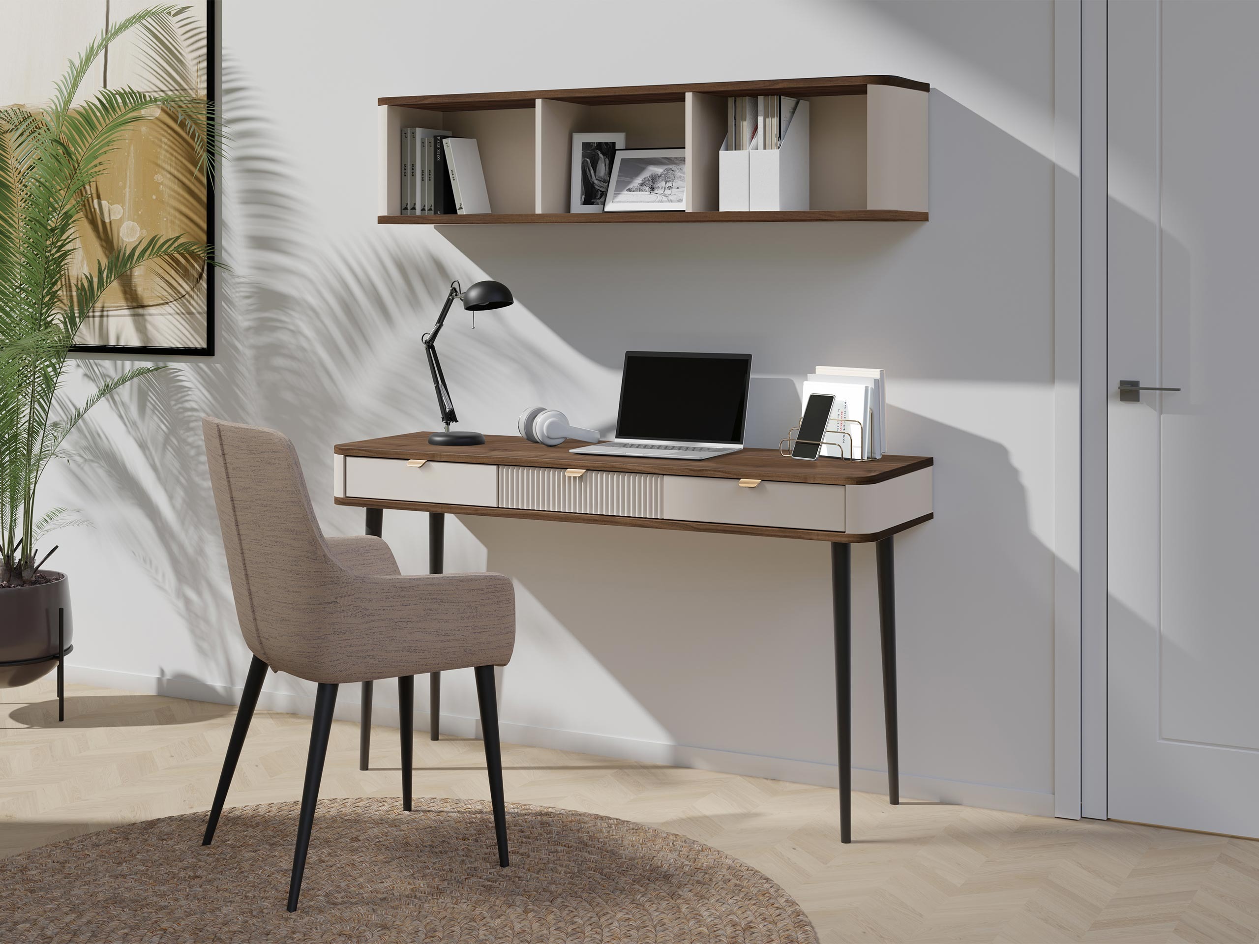 Комплект для домашнего офиса Lufela 123 (Кашемир + Грецкий орех)