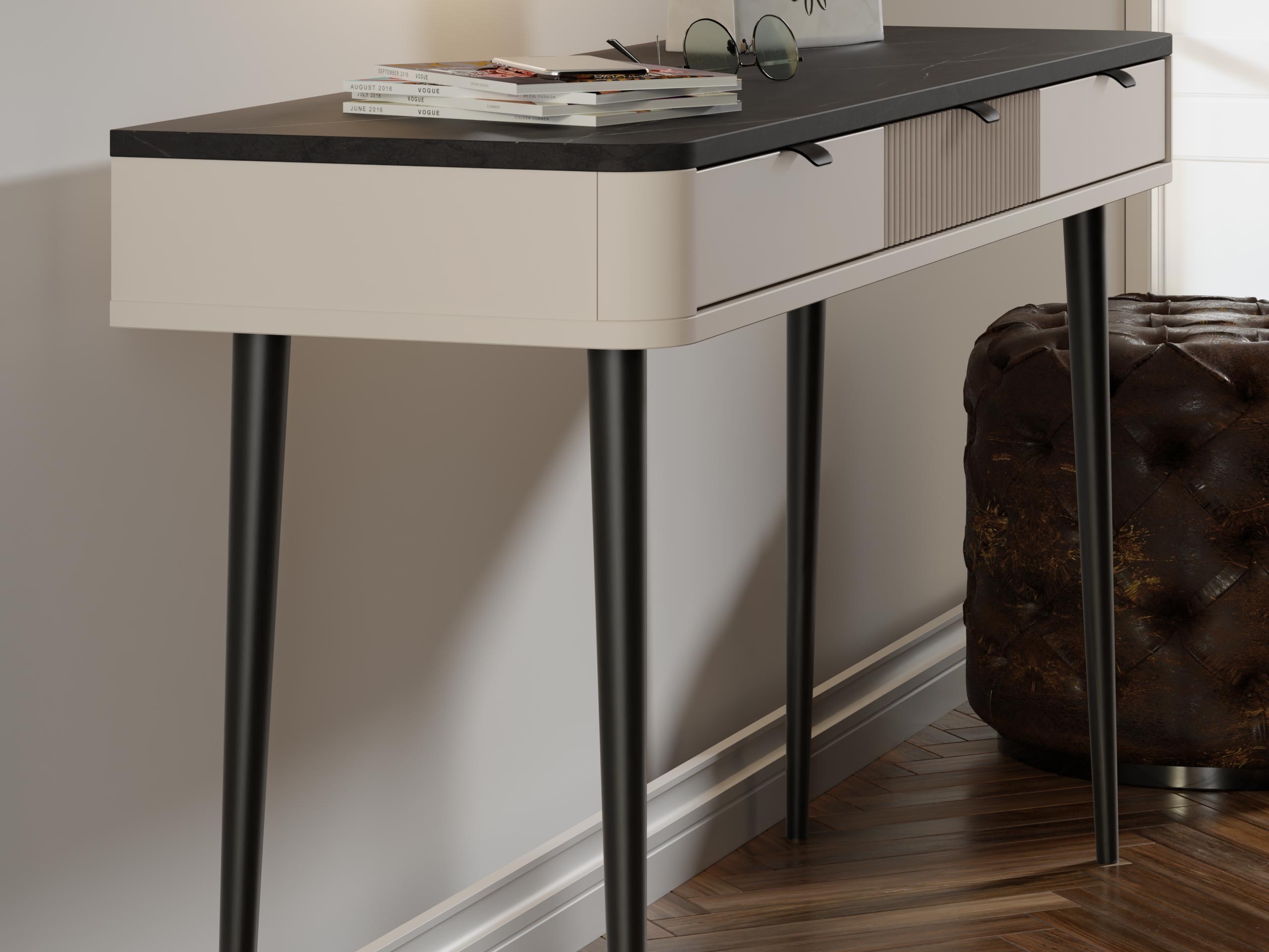 Комплект для домашнего офиса Lufela 123 (Кашемир + Серый мрамор)