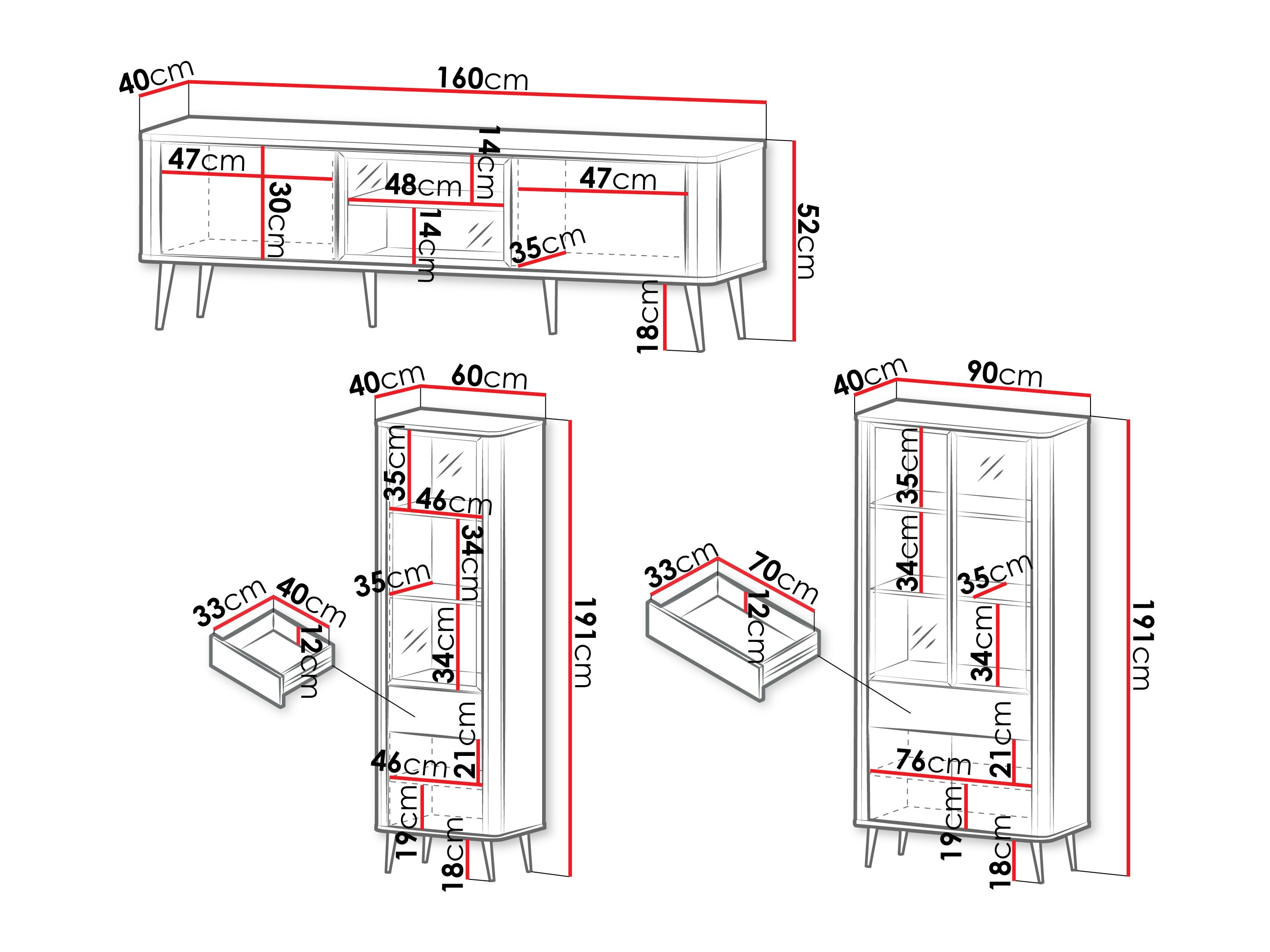 Набор для гостиной Lufela 121 (Кашемир + Грецкий орех)