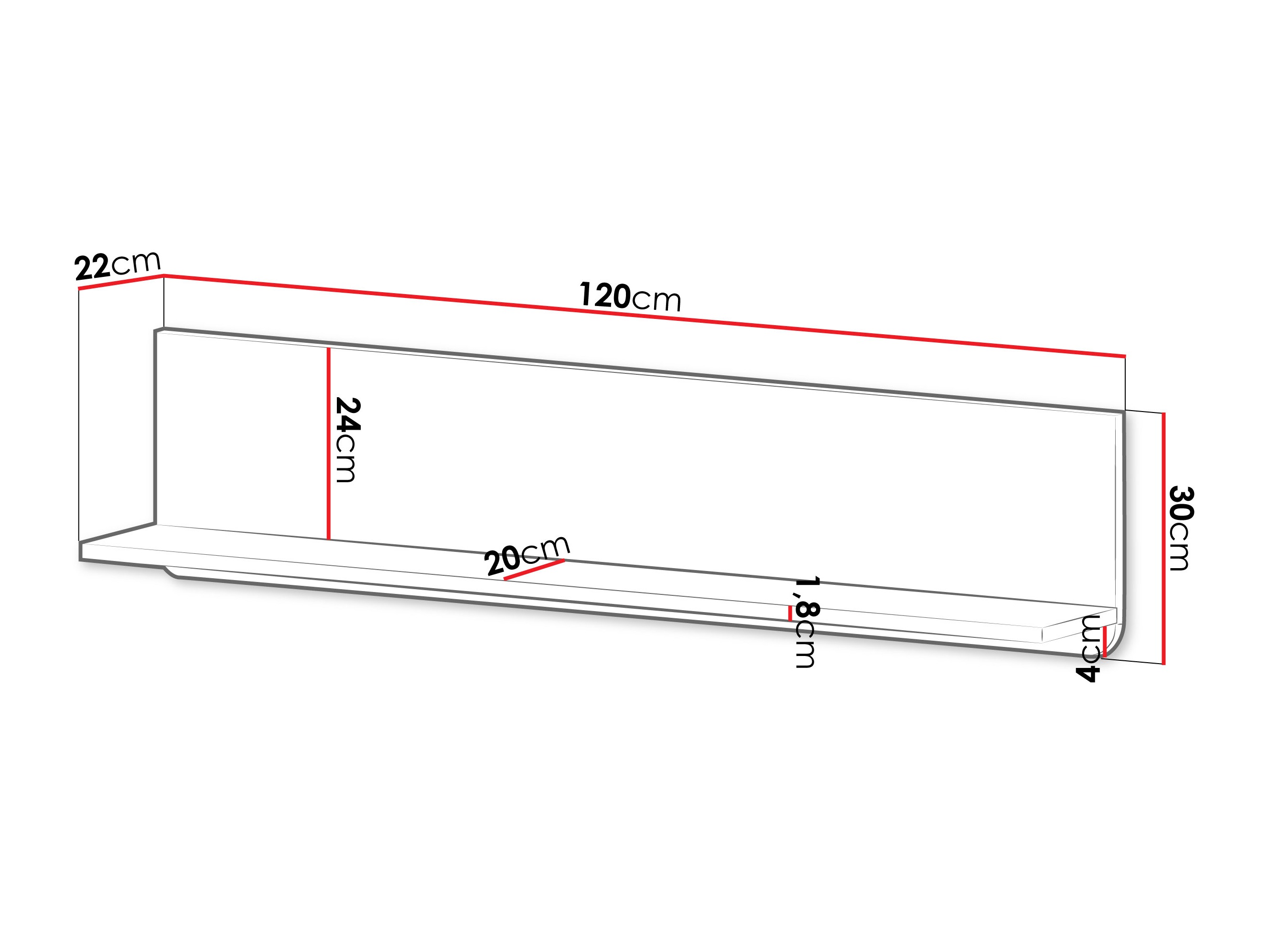 Piekarams plaukts Lufela 118 (Kašmirs + Pelēks marmors)