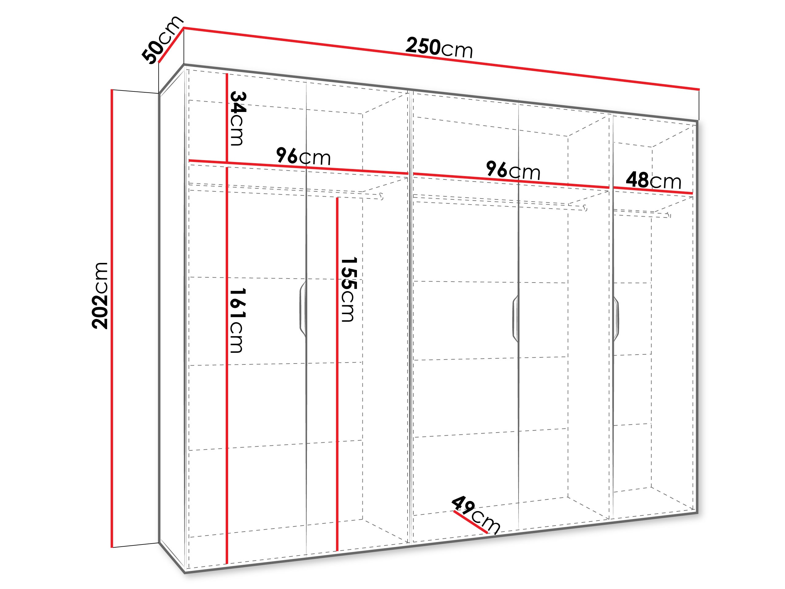 Skapis Hartford 515 (Melns)