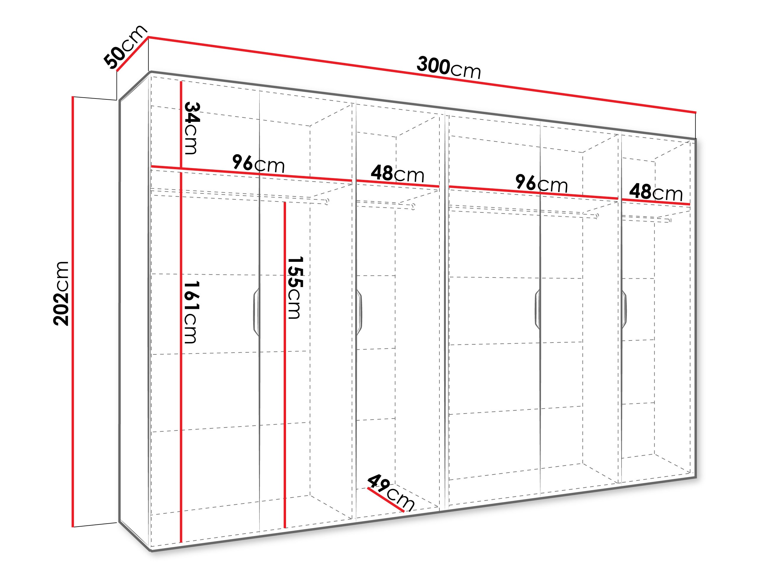 Skapis Hartford 517 (Melns)