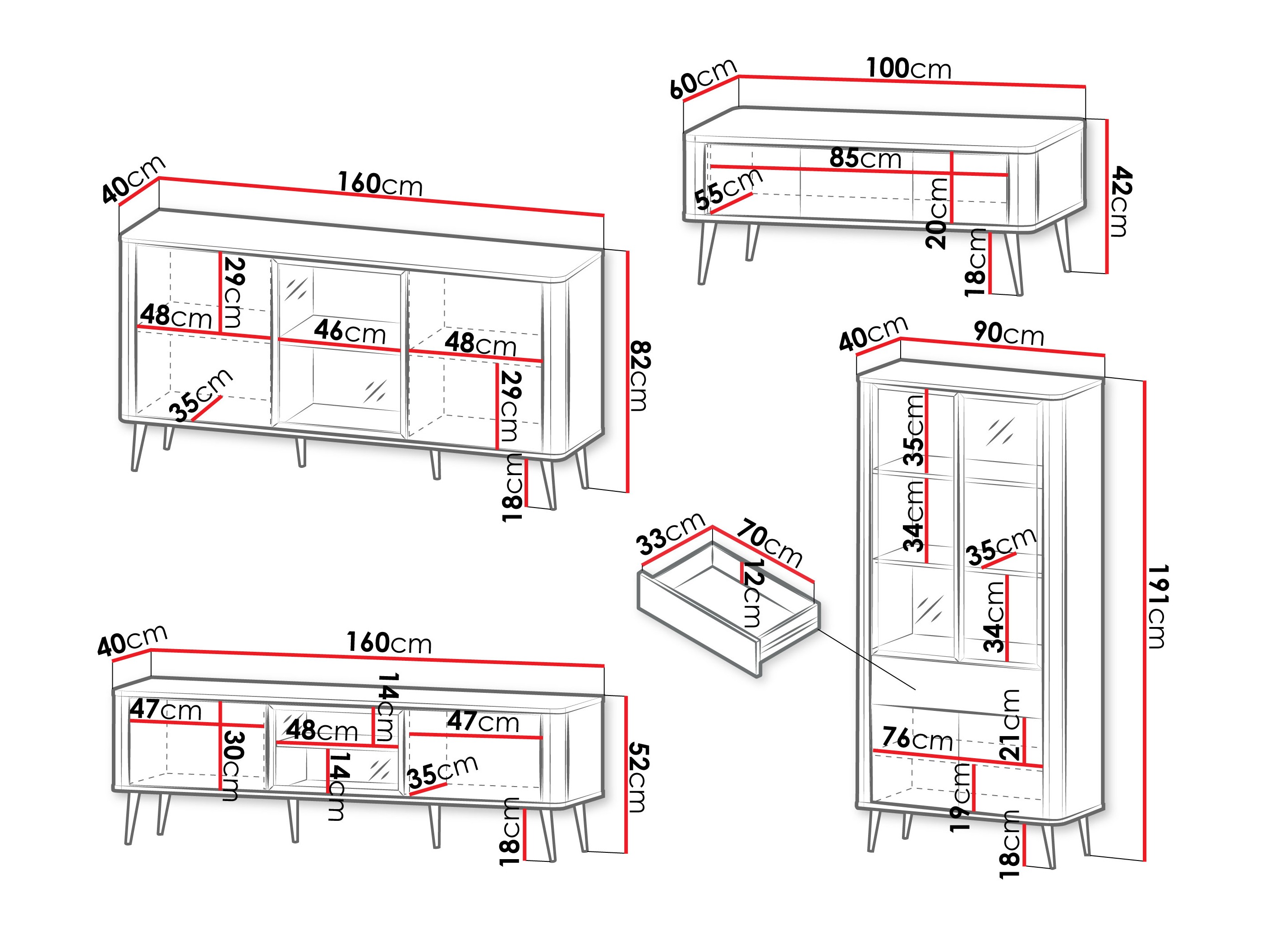 Viesistabas komplekts Lufela 120 (Kašmirs + Riekstkoks)
