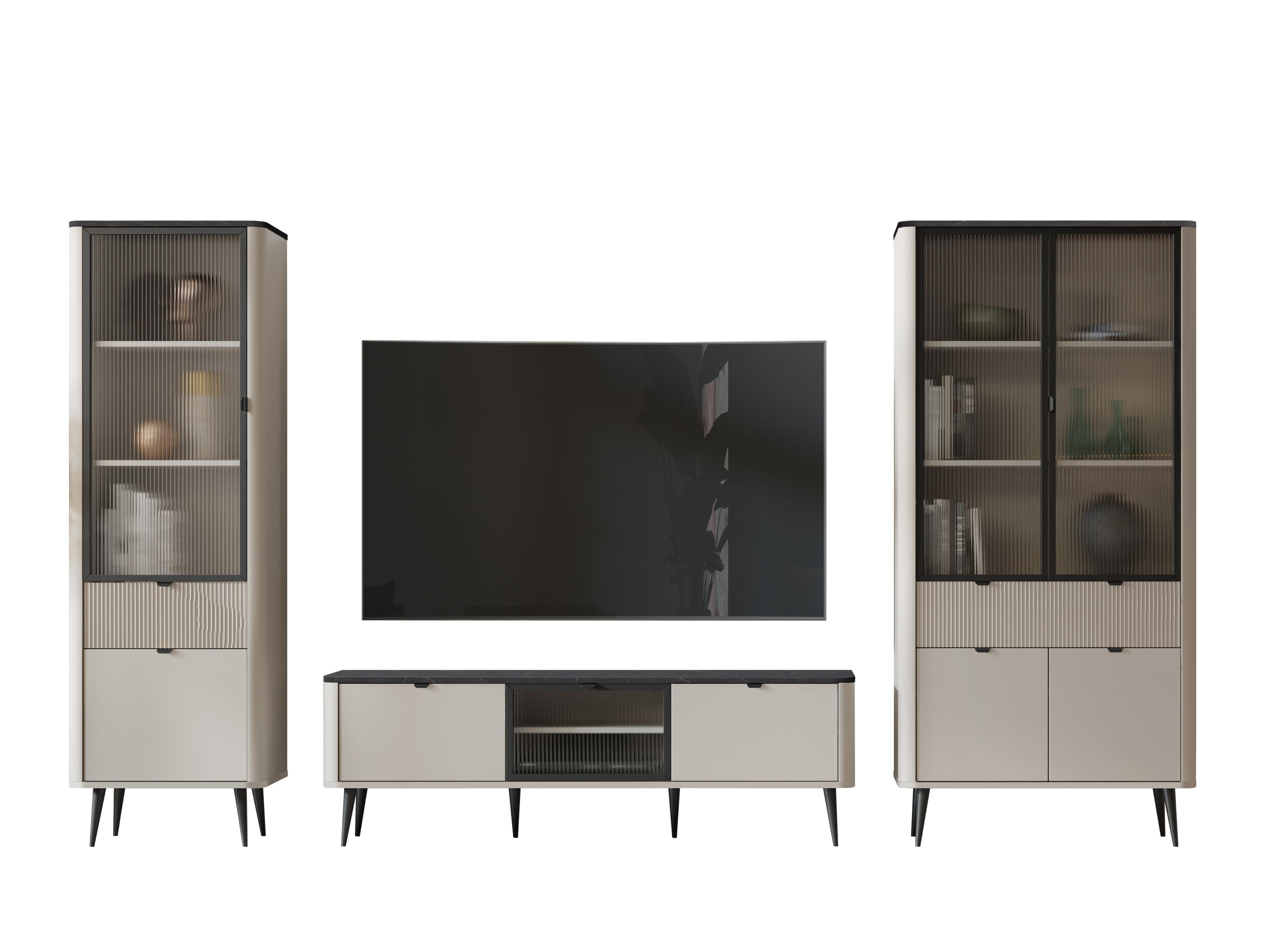 Viesistabas komplekts Lufela 121 (Kašmirs + Pelēks marmors)