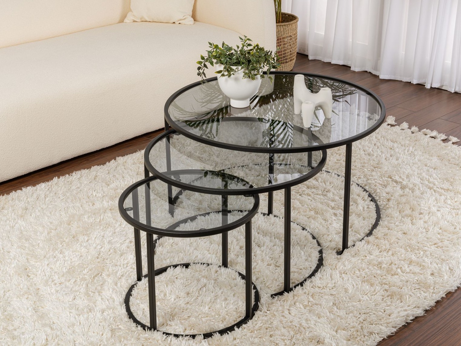 Комплект журнальных столиков Novato 120 (Чёрный)