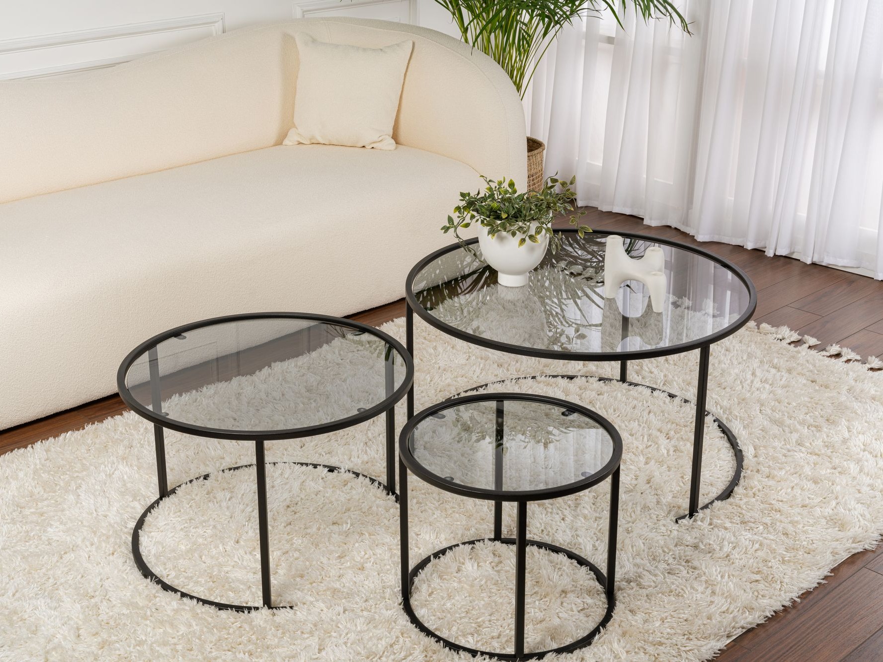 Комплект журнальных столиков Novato 120 (Чёрный)