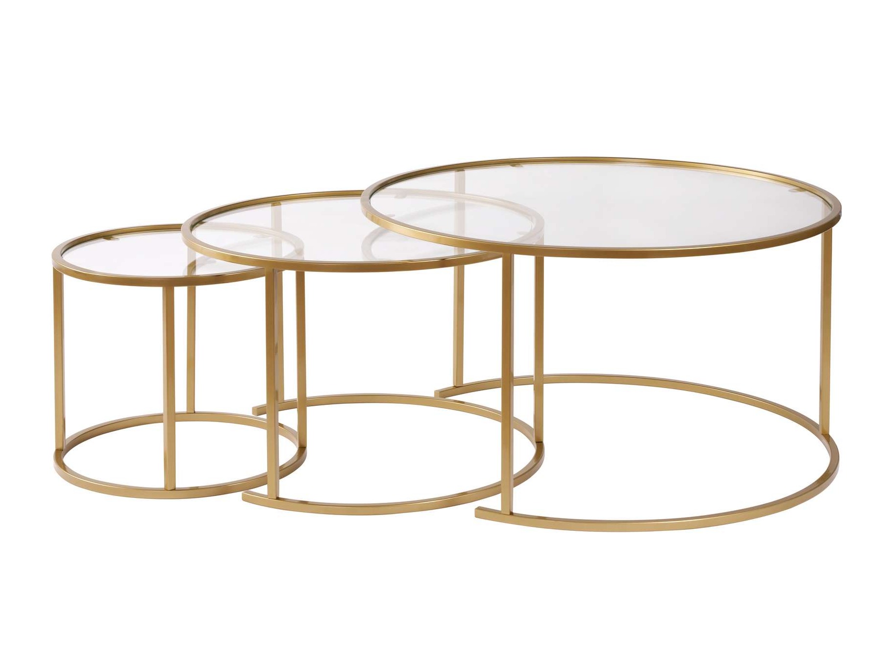 Комплект журнальных столиков Novato 120 (Золотой)