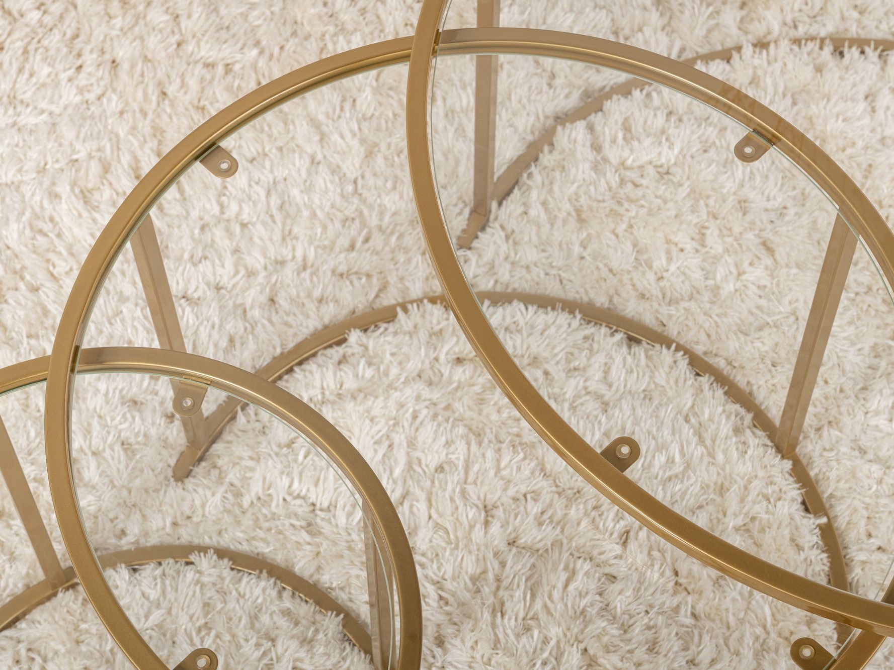 Комплект журнальных столиков Novato 120 (Золотой)