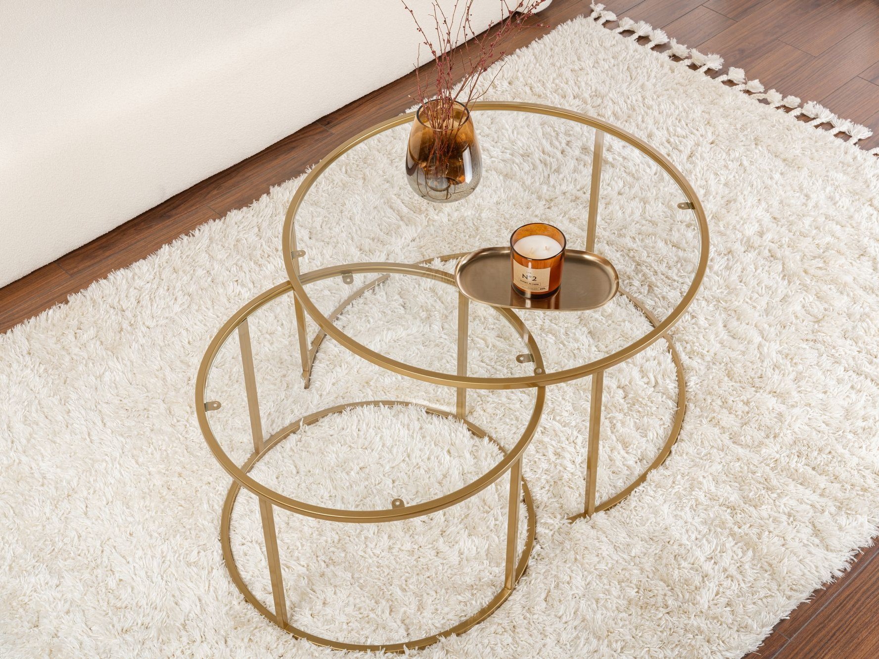 Комплект журнальных столиков Novato 121 (Золотой)