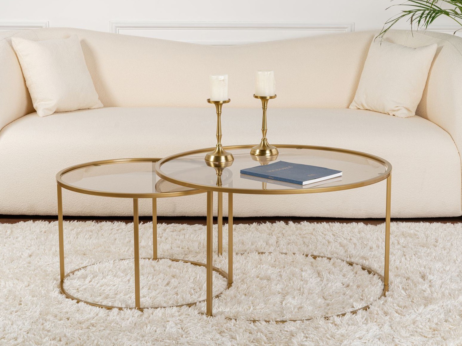 Комплект журнальных столиков Novato 122 (Золотой)