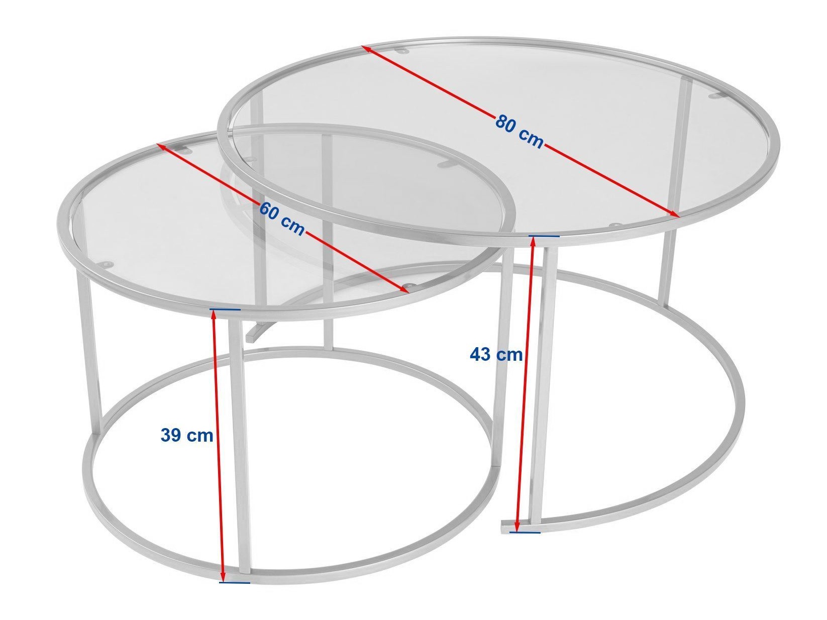 Комплект журнальных столиков Novato 122 (Золотой)