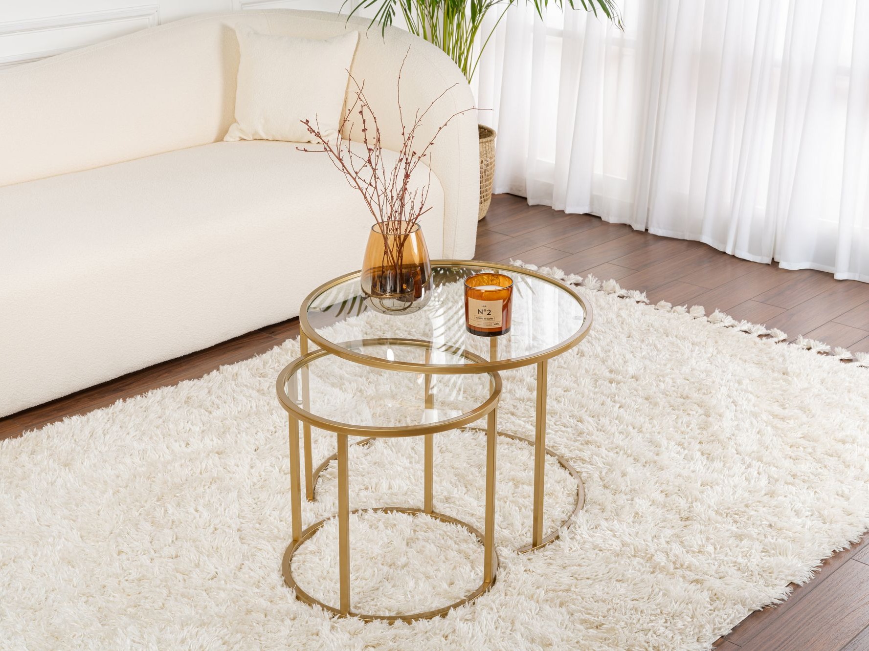 Комплект журнальных столиков Novato 123 (Золотой)