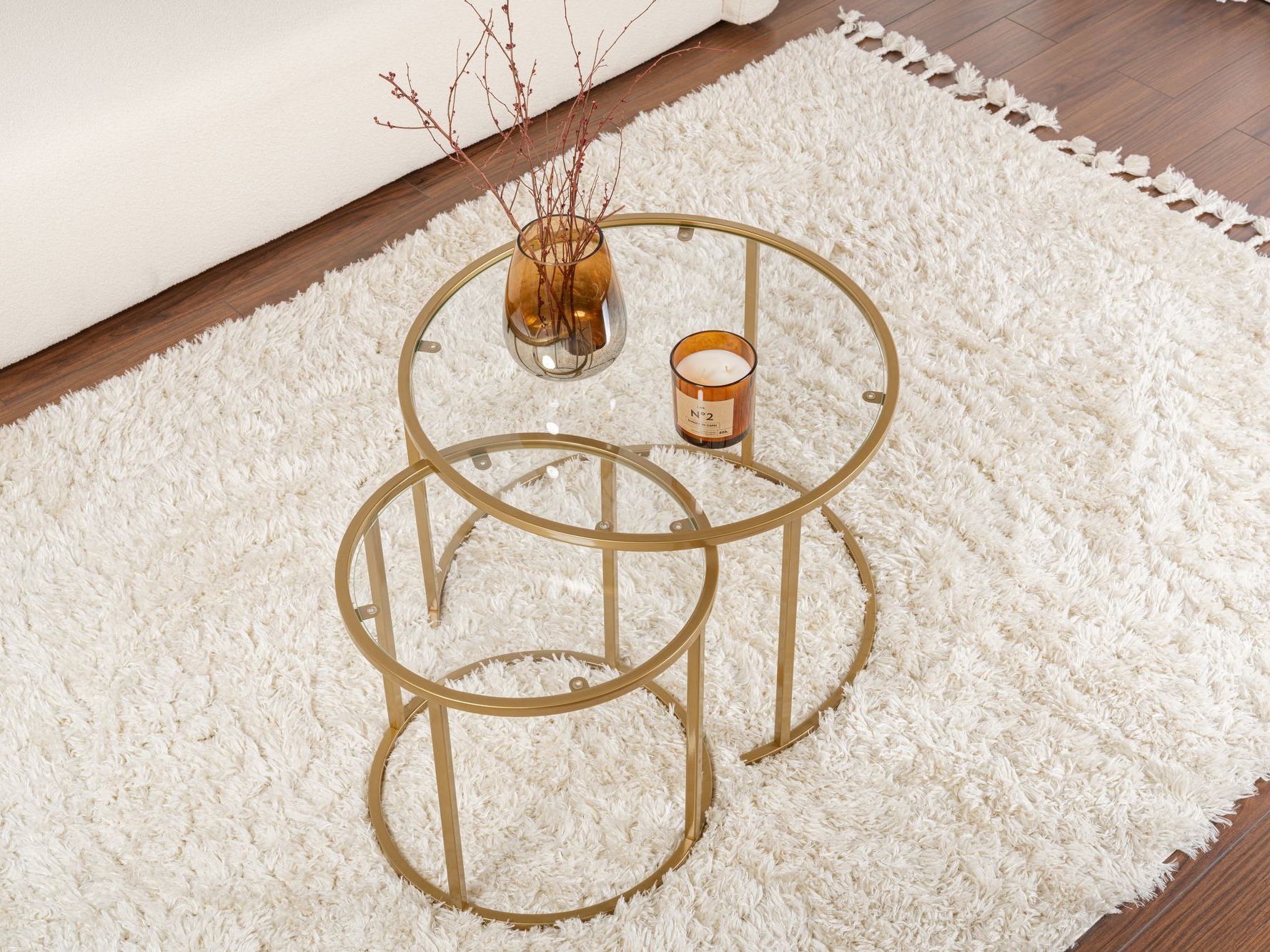 Комплект журнальных столиков Novato 123 (Золотой)