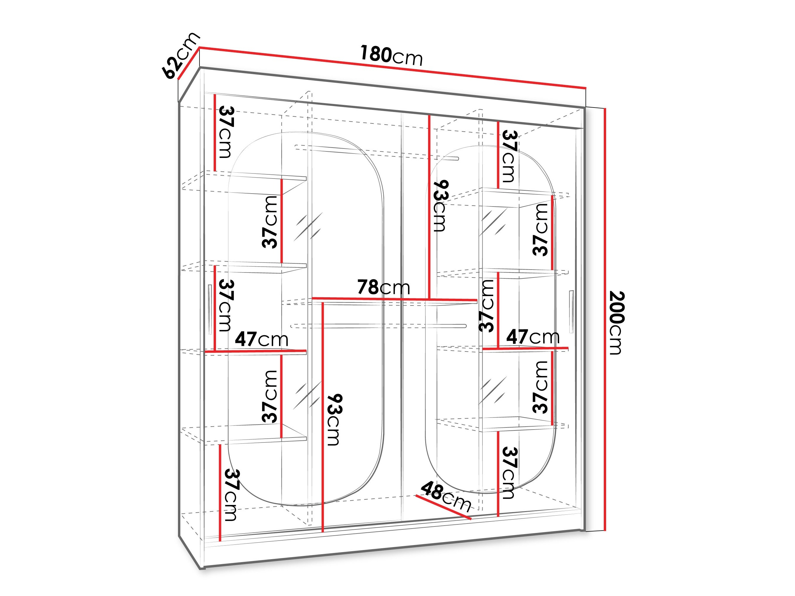 Шкаф Hartford 520 (Чёрный)
