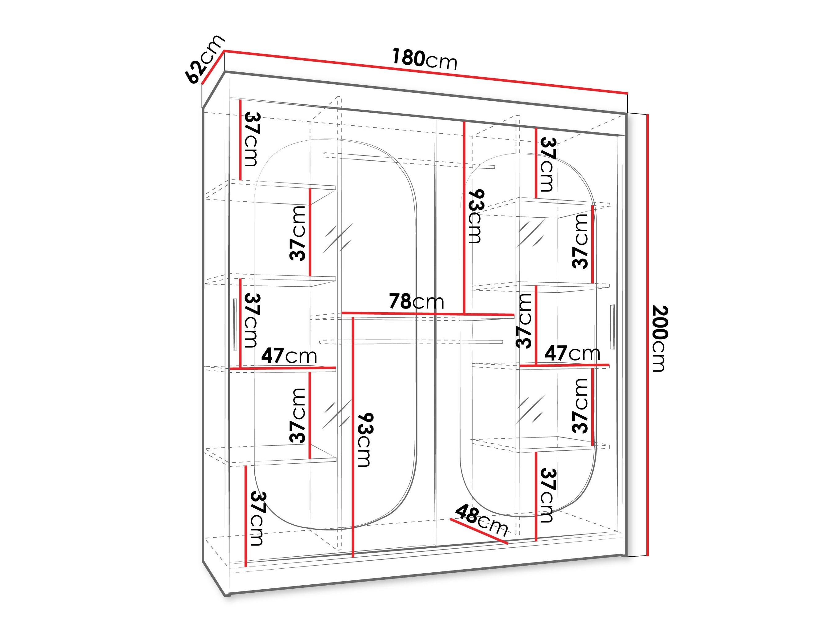 Шкаф Hartford 520 (Чёрный)