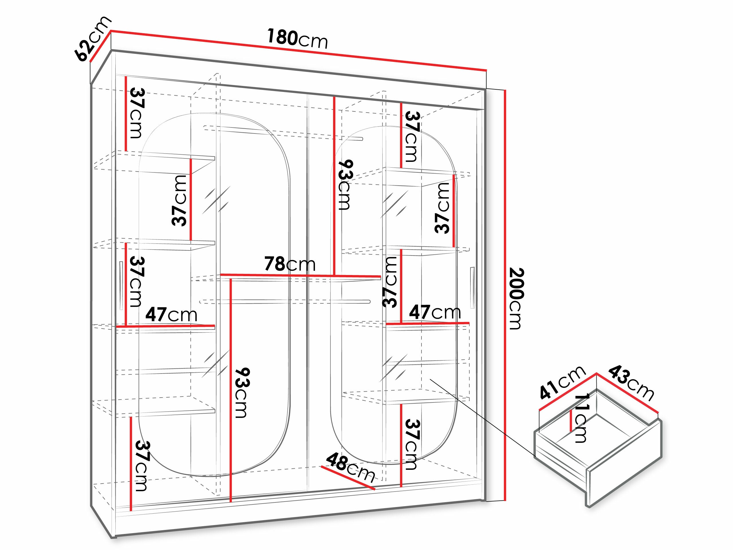 Шкаф Hartford 520 (Чёрный)