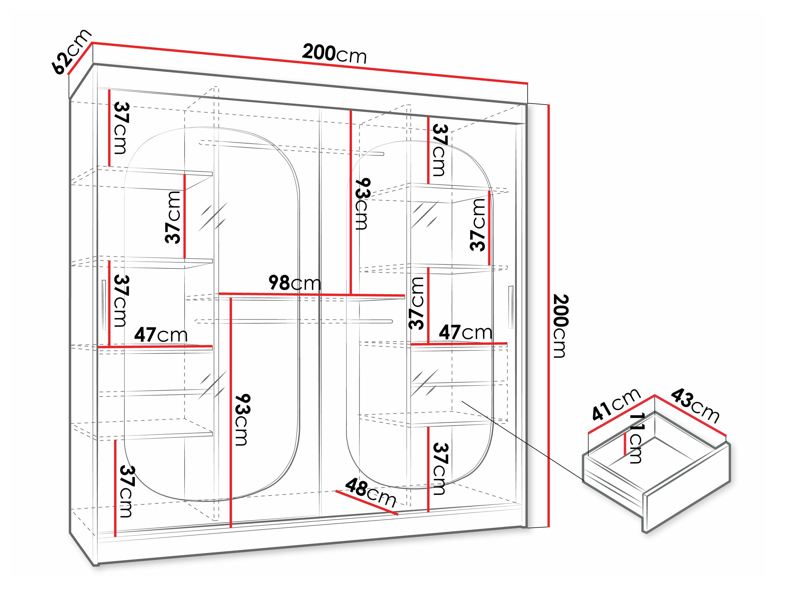 Skapis Hartford 521 (Kašmirs)