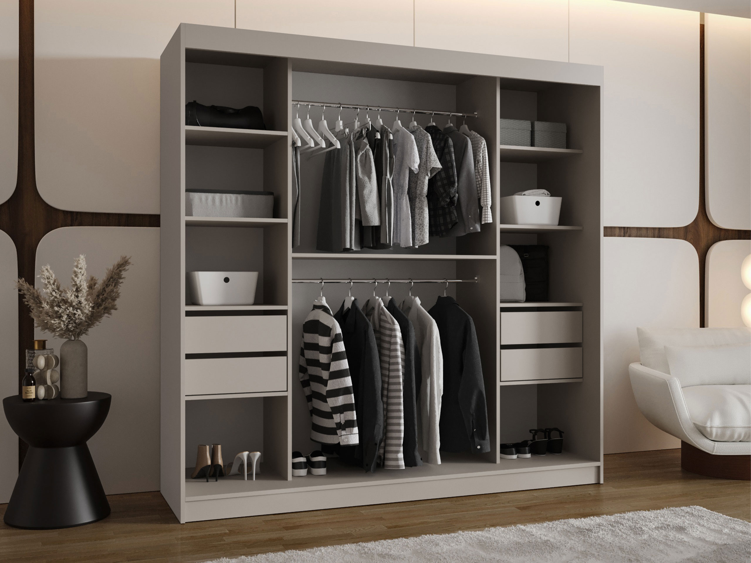 Skapis Hartford 521 (Melns)