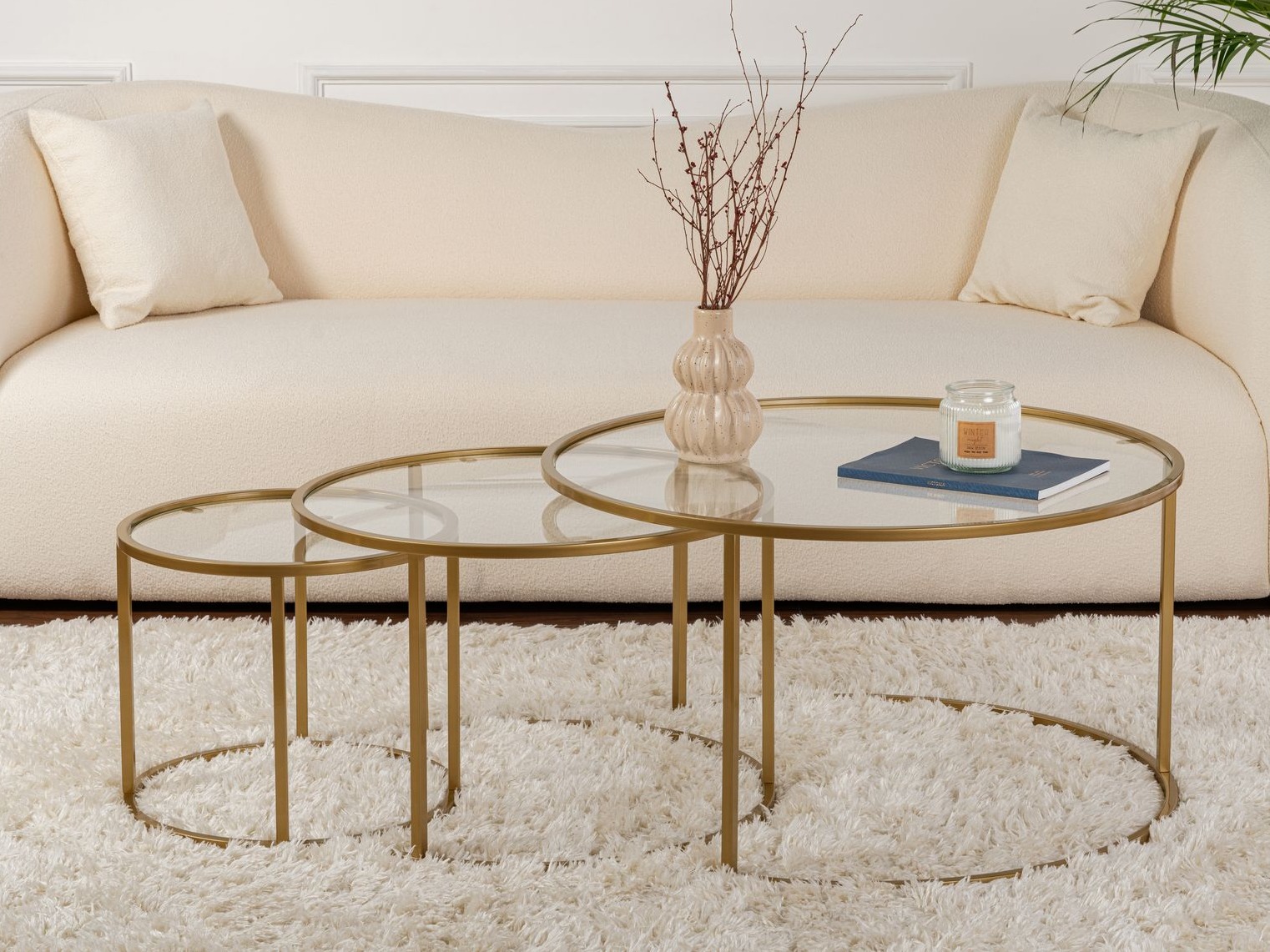 Žurnālu galdiņu komplekts Novato 120 (Zelta)