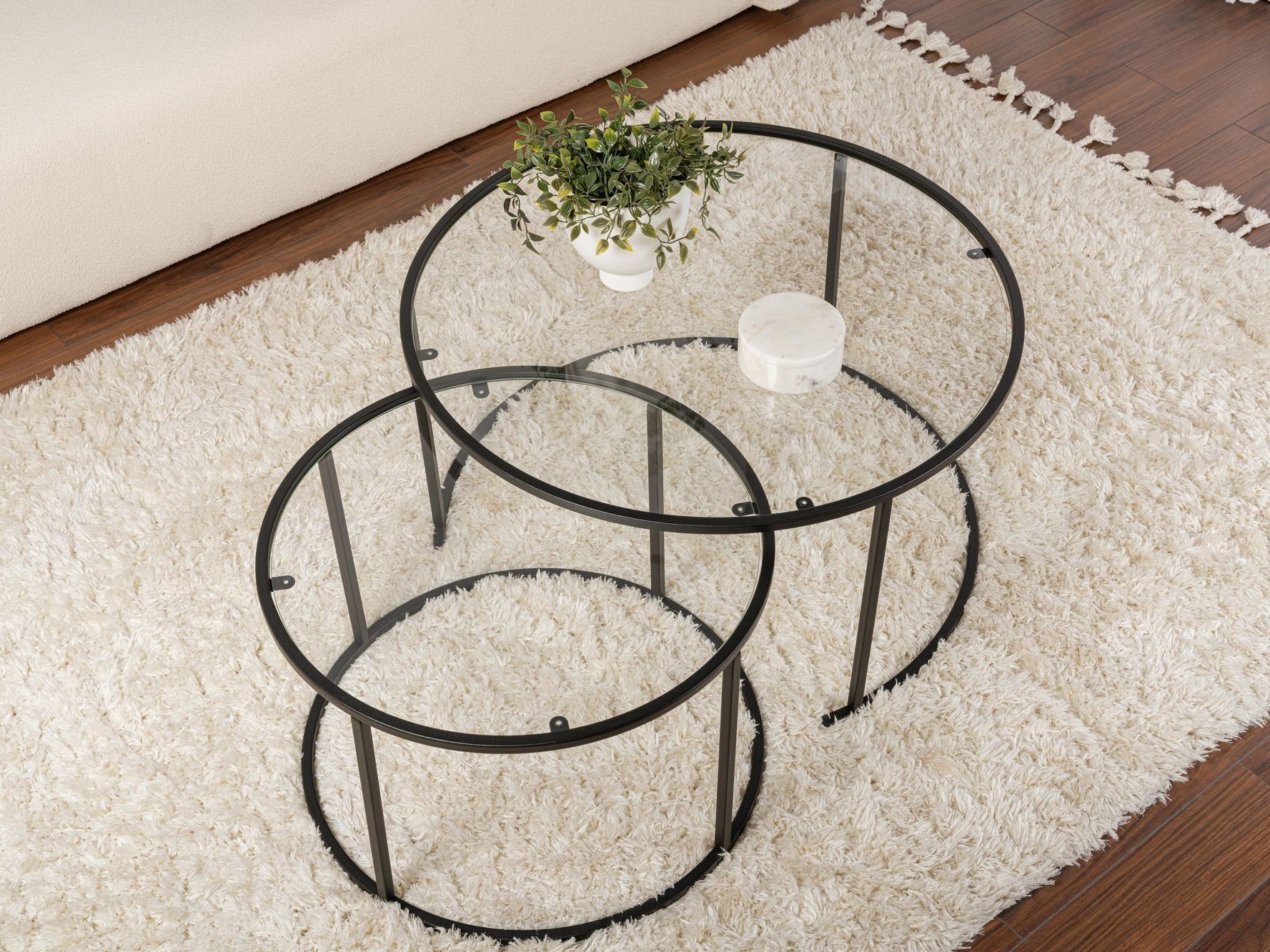 Žurnālu galdiņu komplekts Novato 121 (Melns)