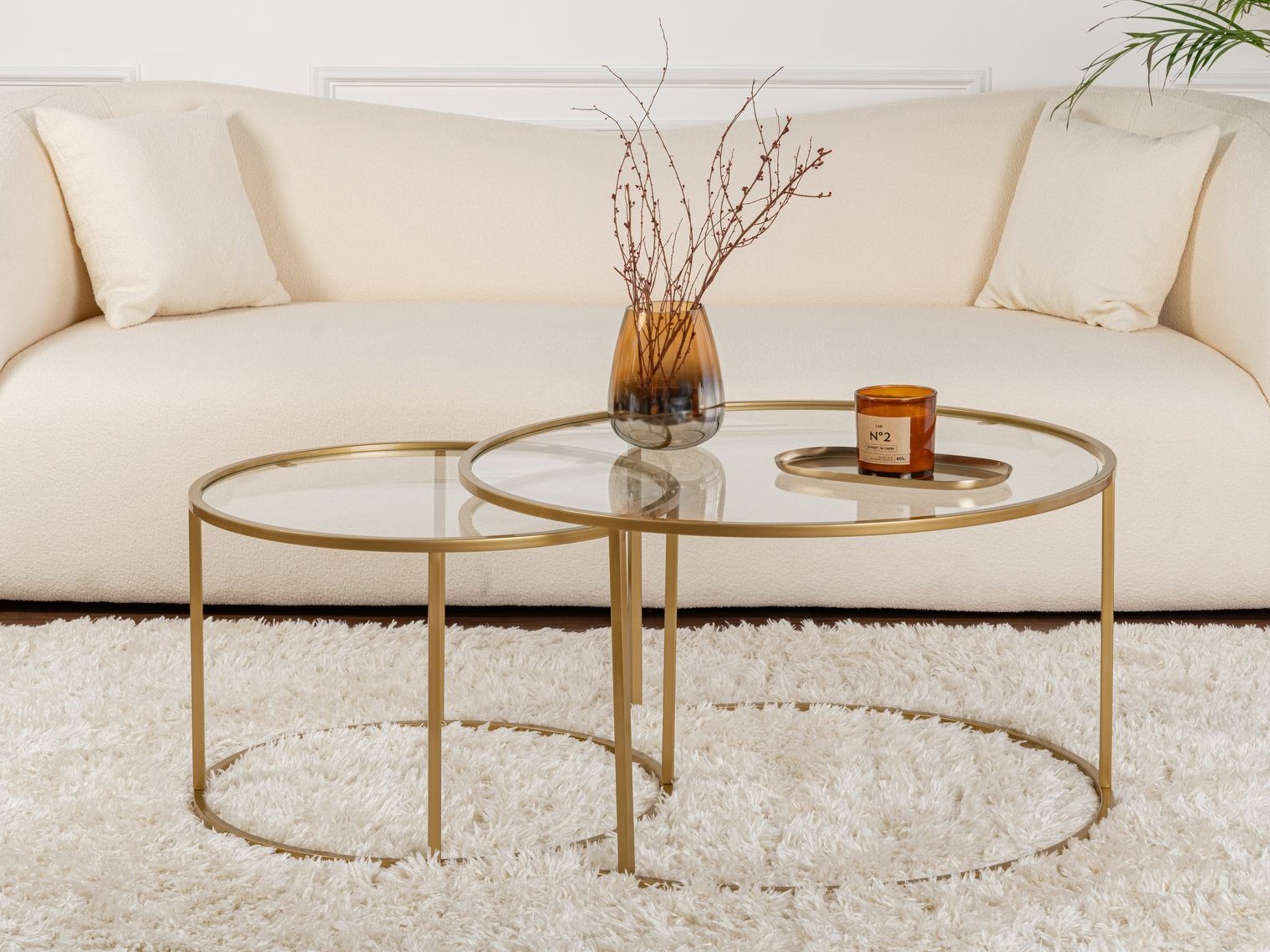 Žurnālu galdiņu komplekts Novato 121 (Zelta)