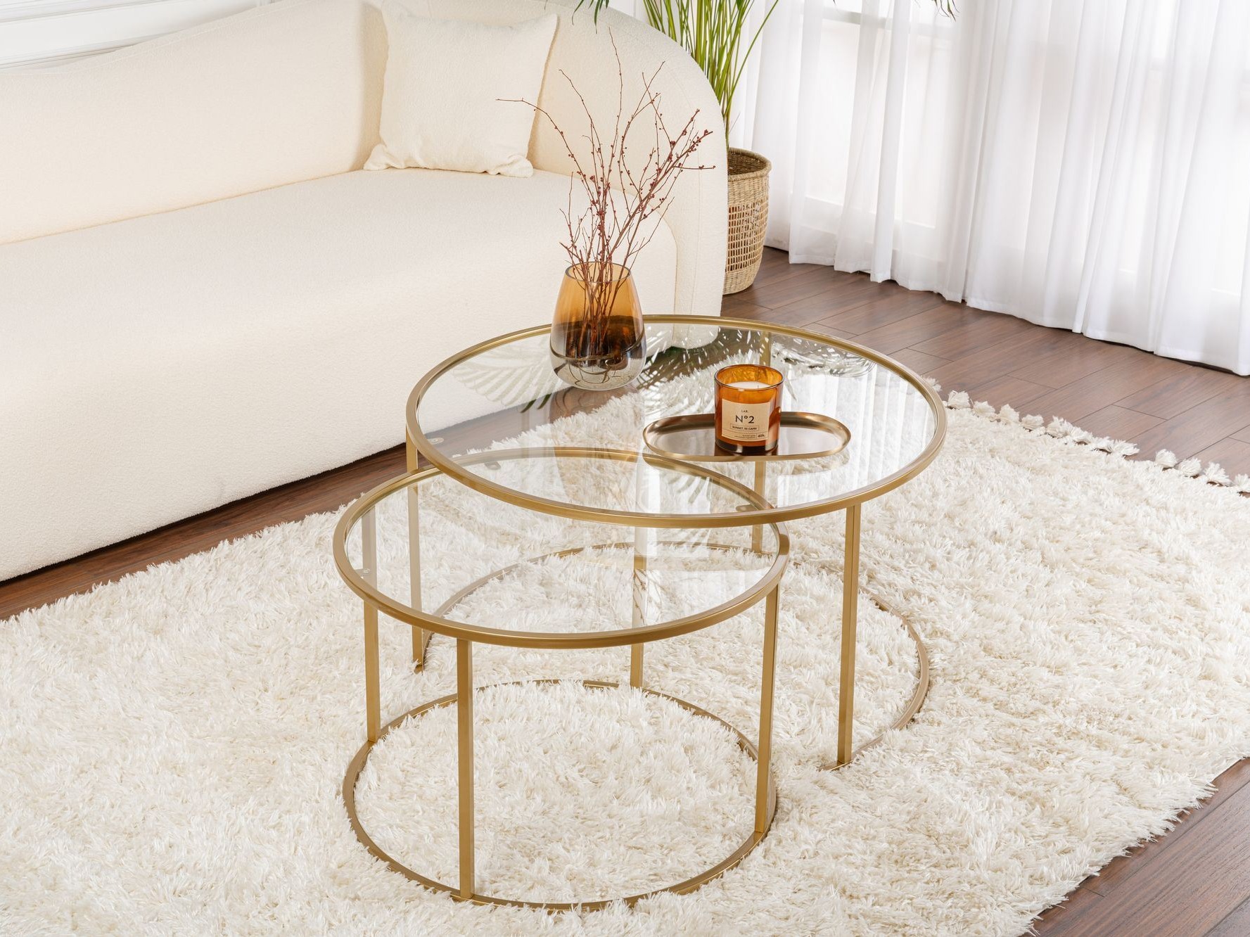 Žurnālu galdiņu komplekts Novato 121 (Zelta)