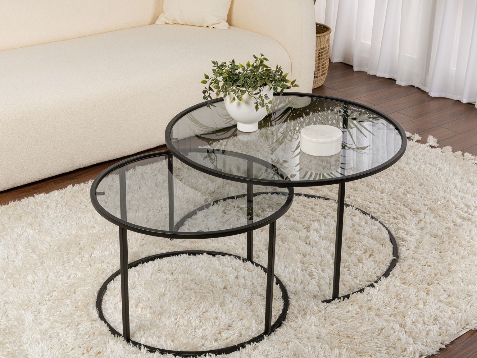 Žurnālu galdiņu komplekts Novato 122 (Melns)