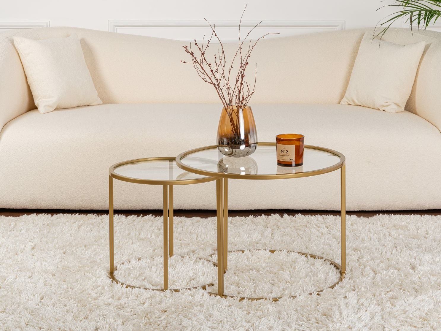 Žurnālu galdiņu komplekts Novato 123 (Zelta)