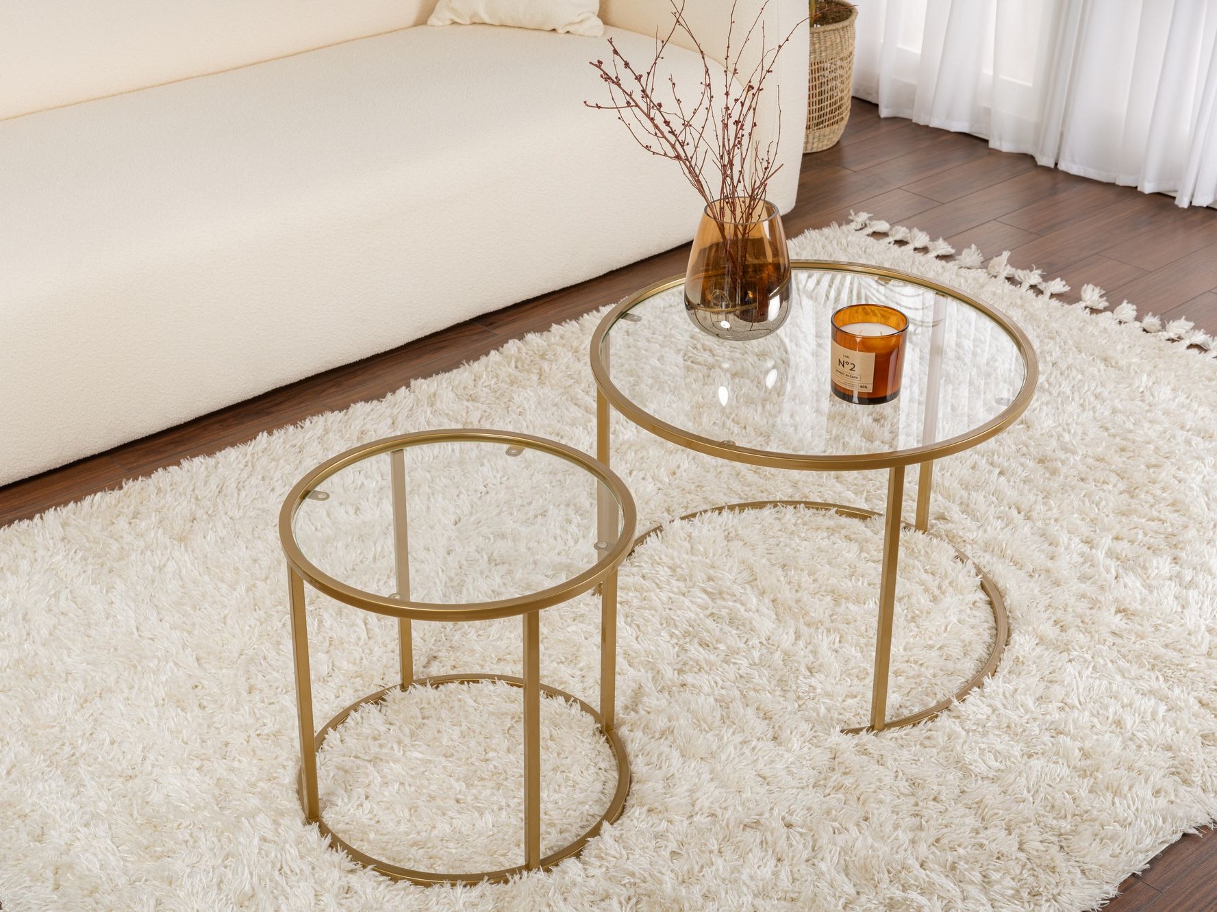 Žurnālu galdiņu komplekts Novato 123 (Zelta)