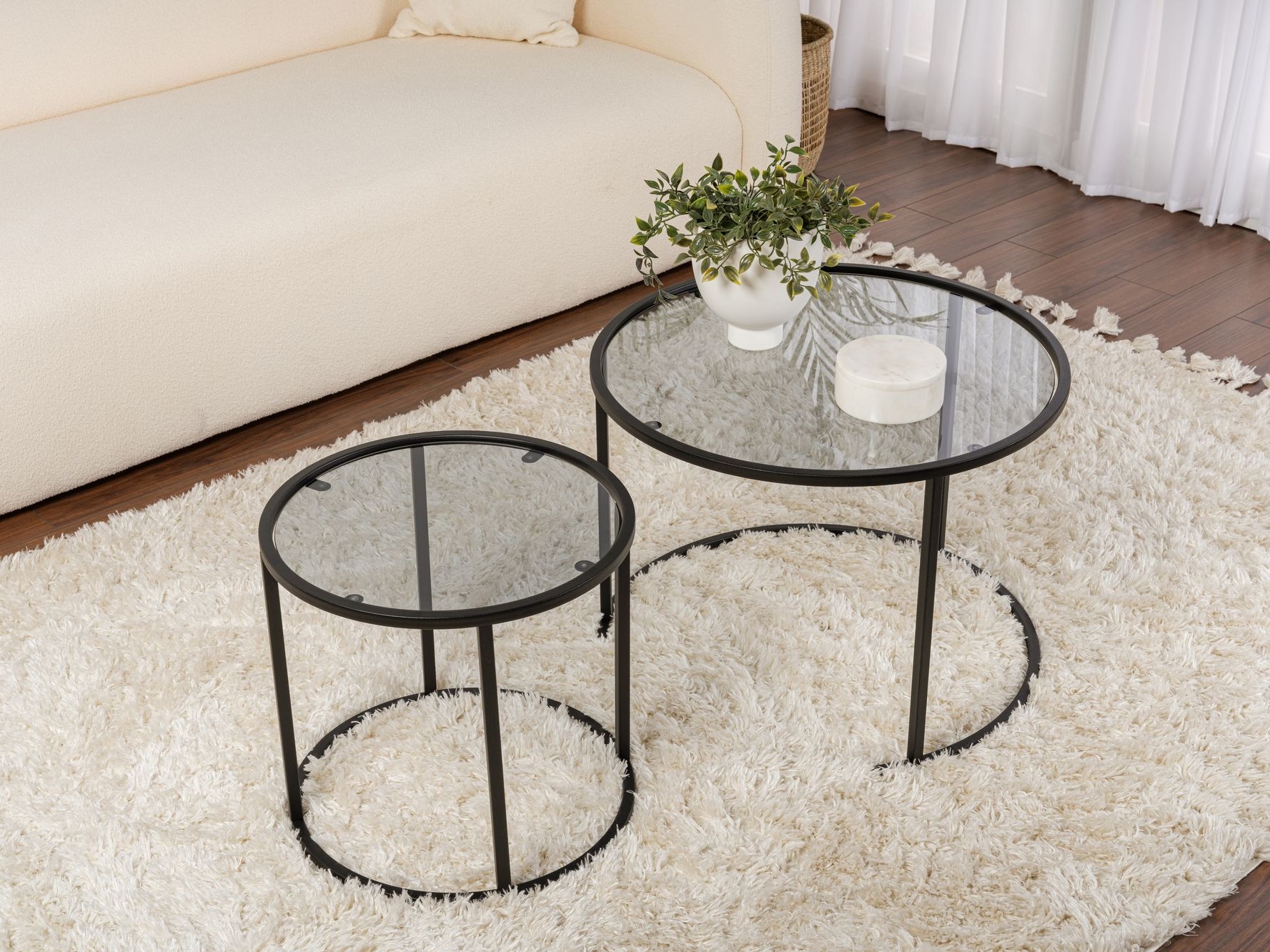 Комплект журнальных столиков Novato 124 (Чёрный)