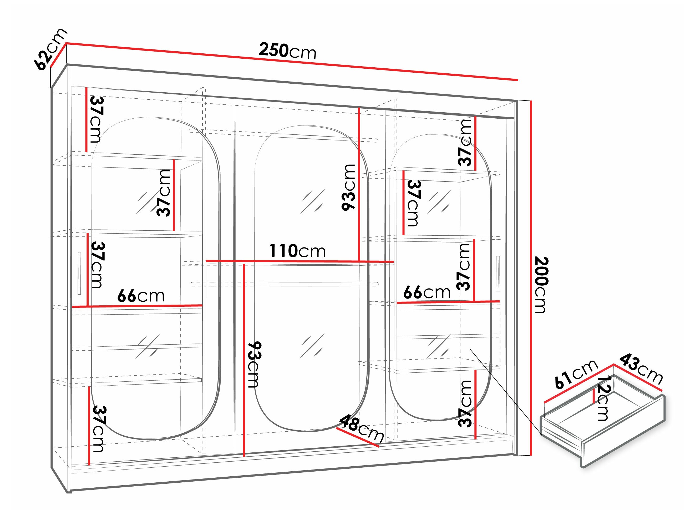 Шкаф Hartford 522 (Кашемир)