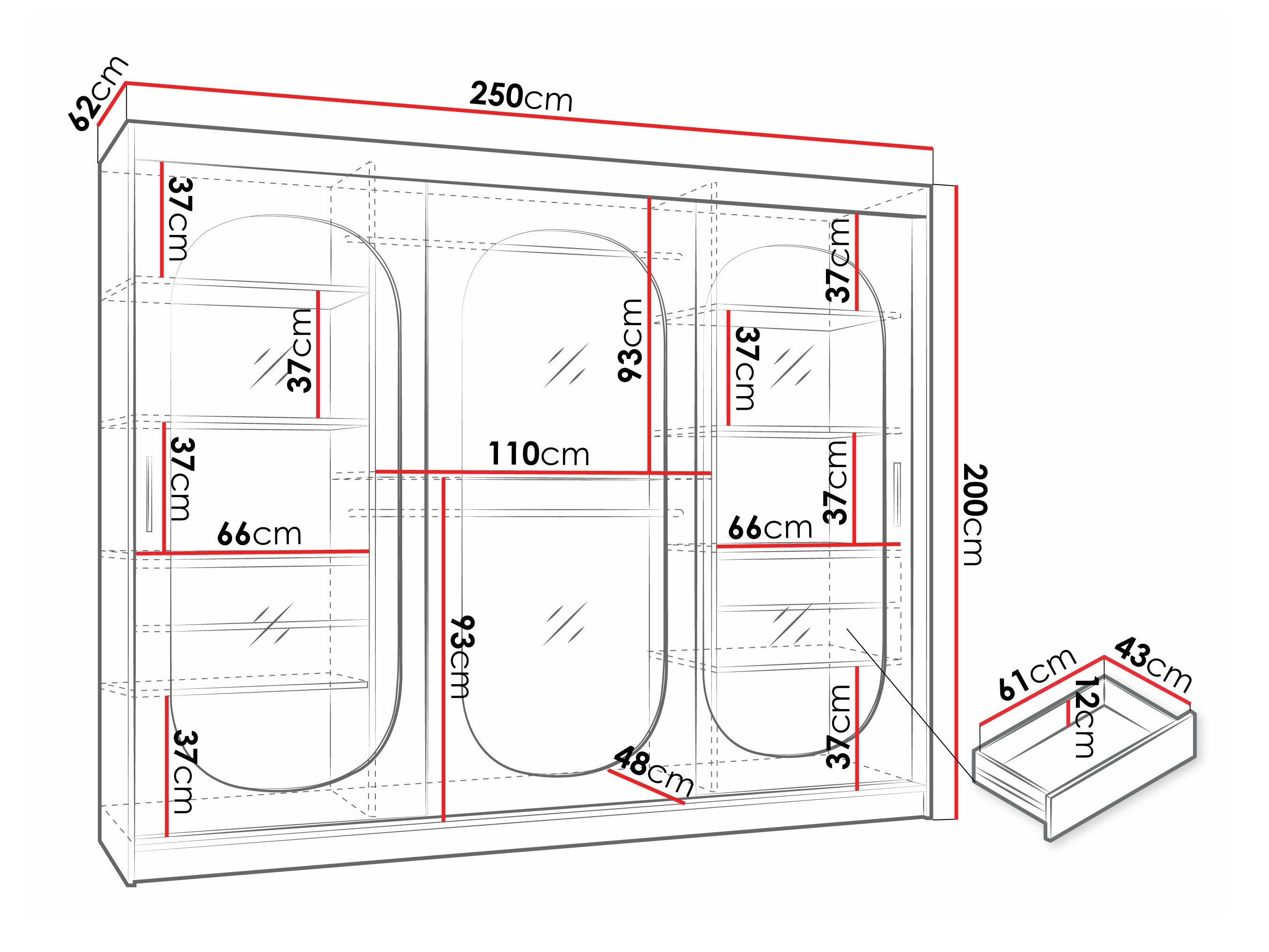 Skapis Hartford 522 (Kašmirs)