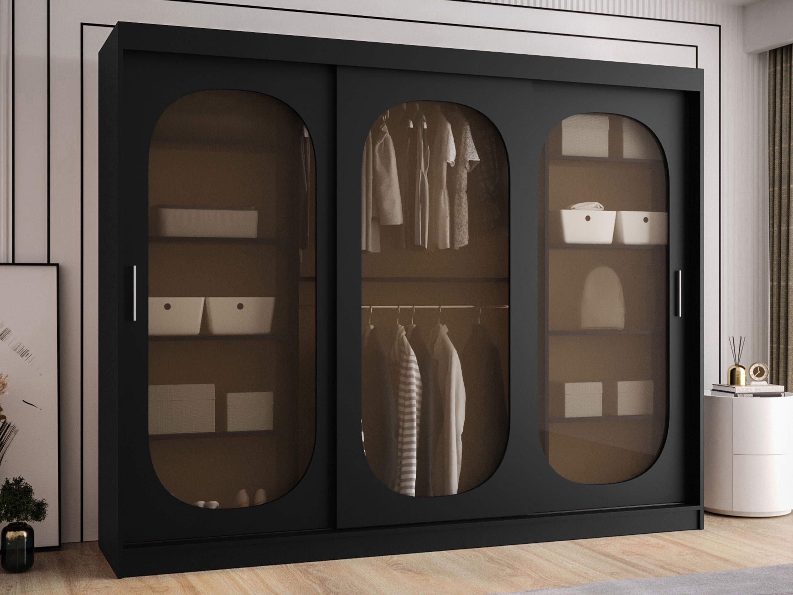 Skapis Hartford 522 (Melns)