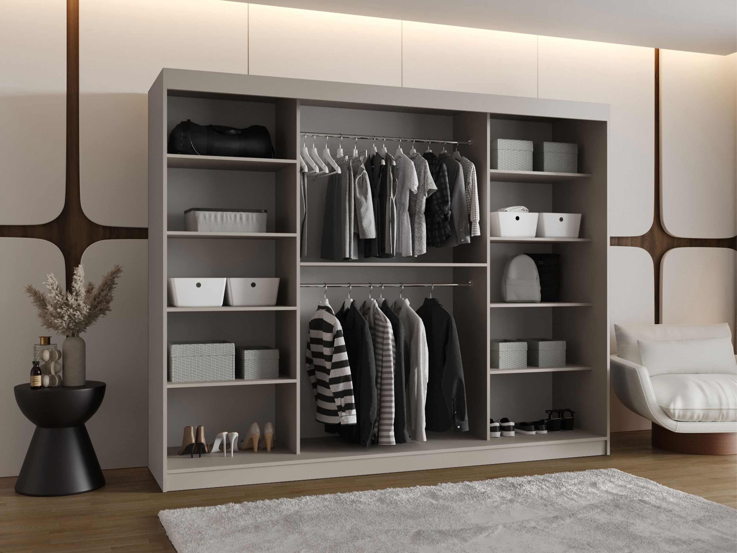 Skapis Hartford 522 (Melns)