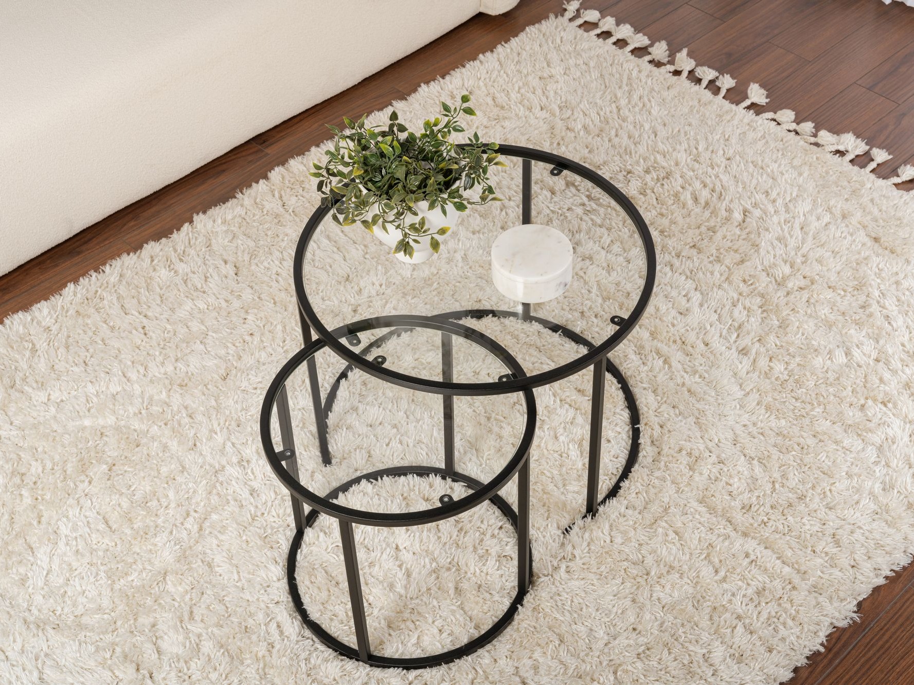 Žurnālu galdiņu komplekts Novato 123 (Melns)