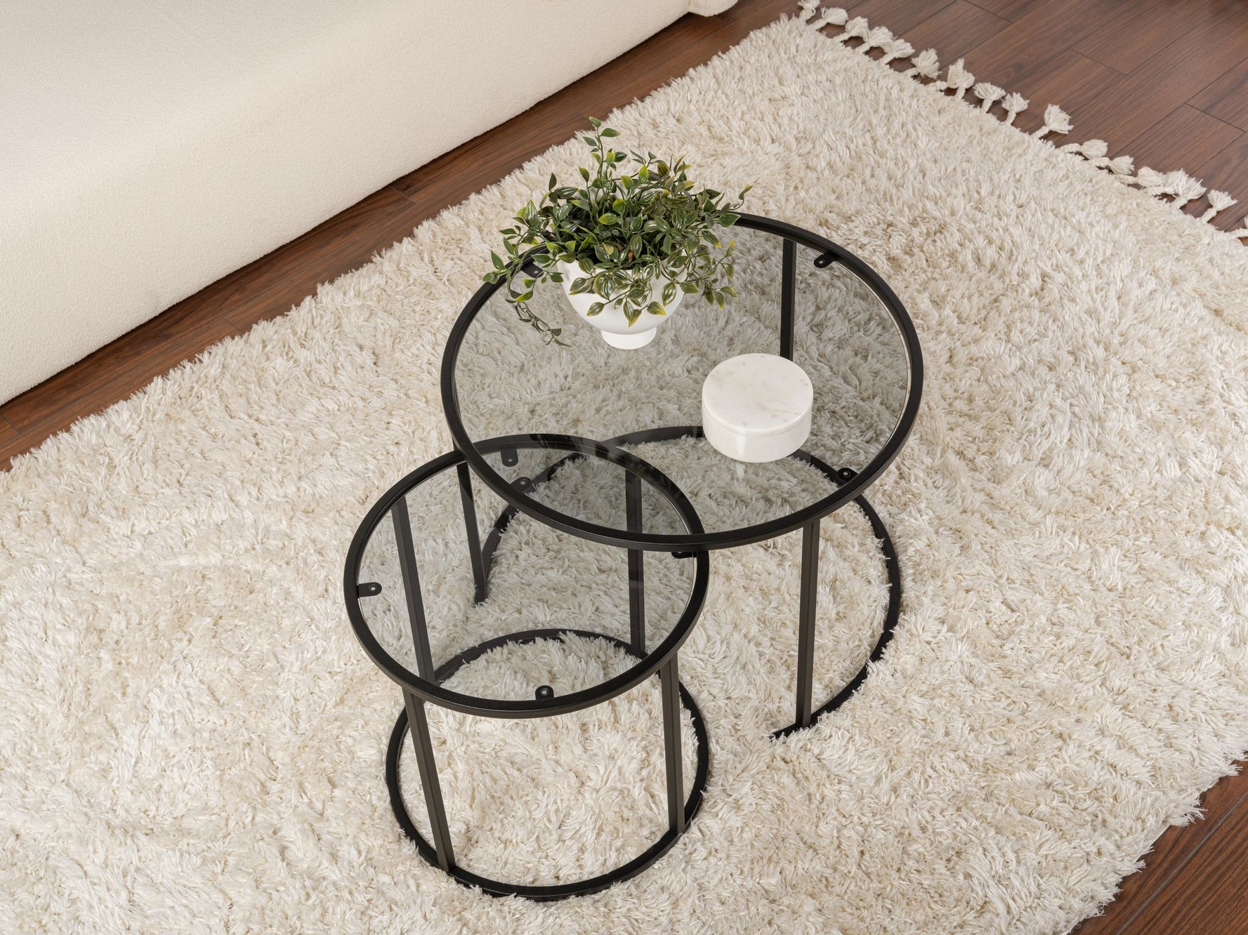 Žurnālu galdiņu komplekts Novato 124 (Melns)