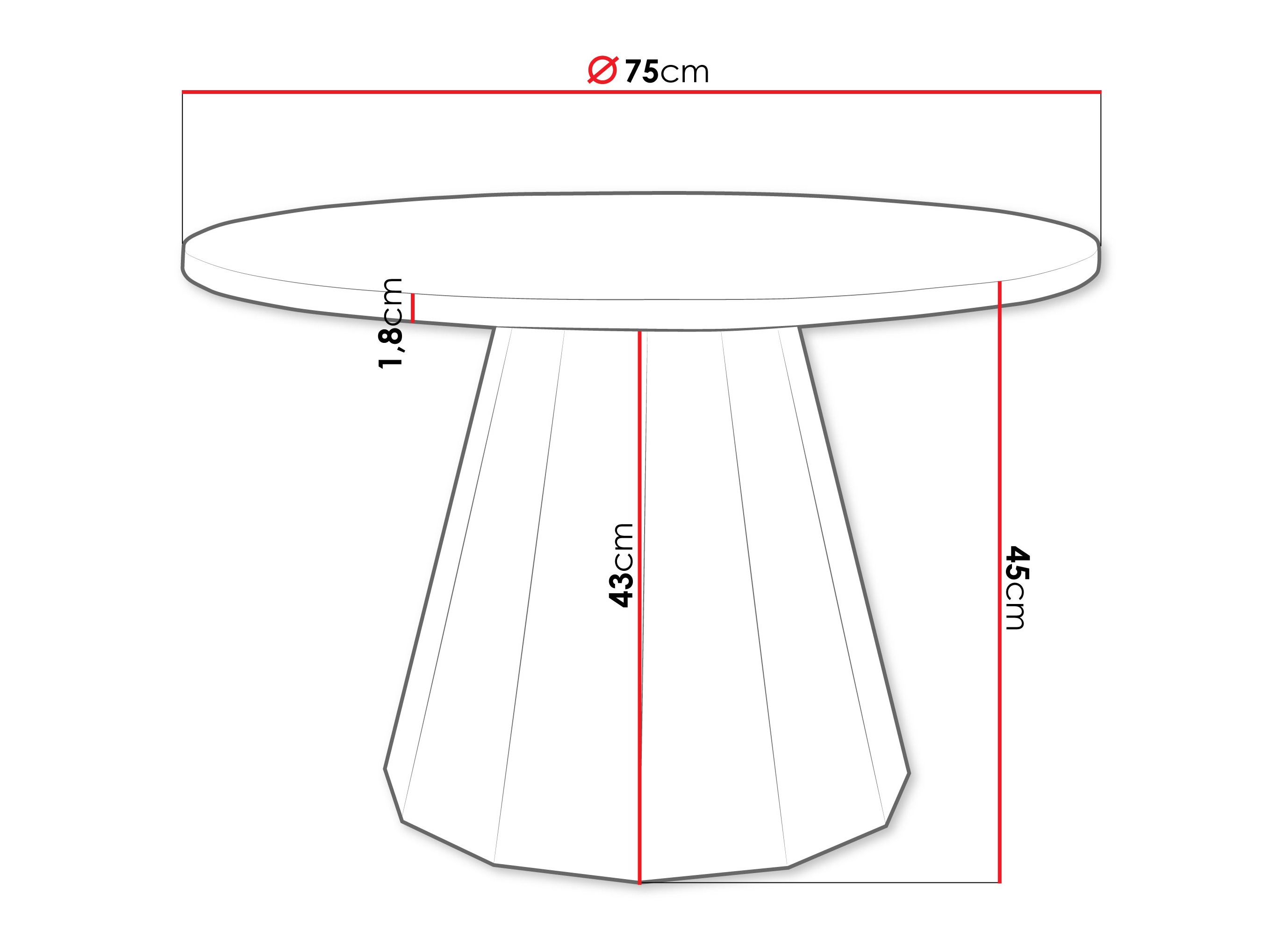 Журнальный столик Oswego 139 (Чёрный + Белый)